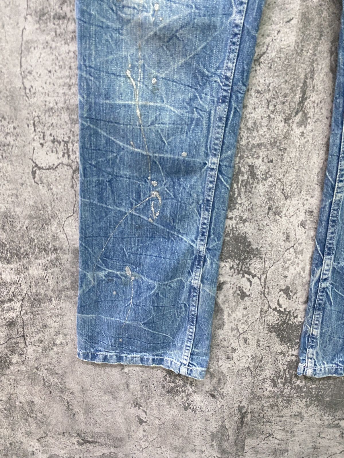 Japanese Brand Flared NYLAUS CLOTHING Acid Wash Glitter Splash Jeans Size US 31 - 9 Thumbnail