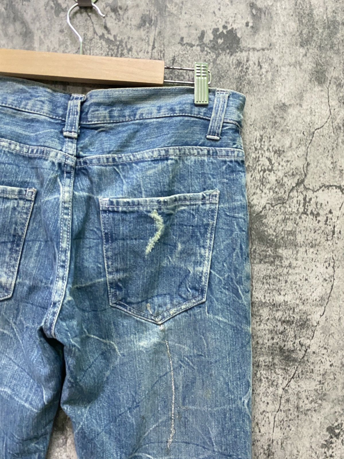 Japanese Brand Flared NYLAUS CLOTHING Acid Wash Glitter Splash Jeans Size US 31 - 14 Thumbnail