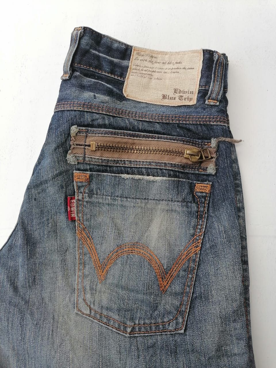 Edwin × Japanese Brand Edwin Blue Trip Made In Japan Denim Jeans Size US 34 / EU 50 - 6 Thumbnail
