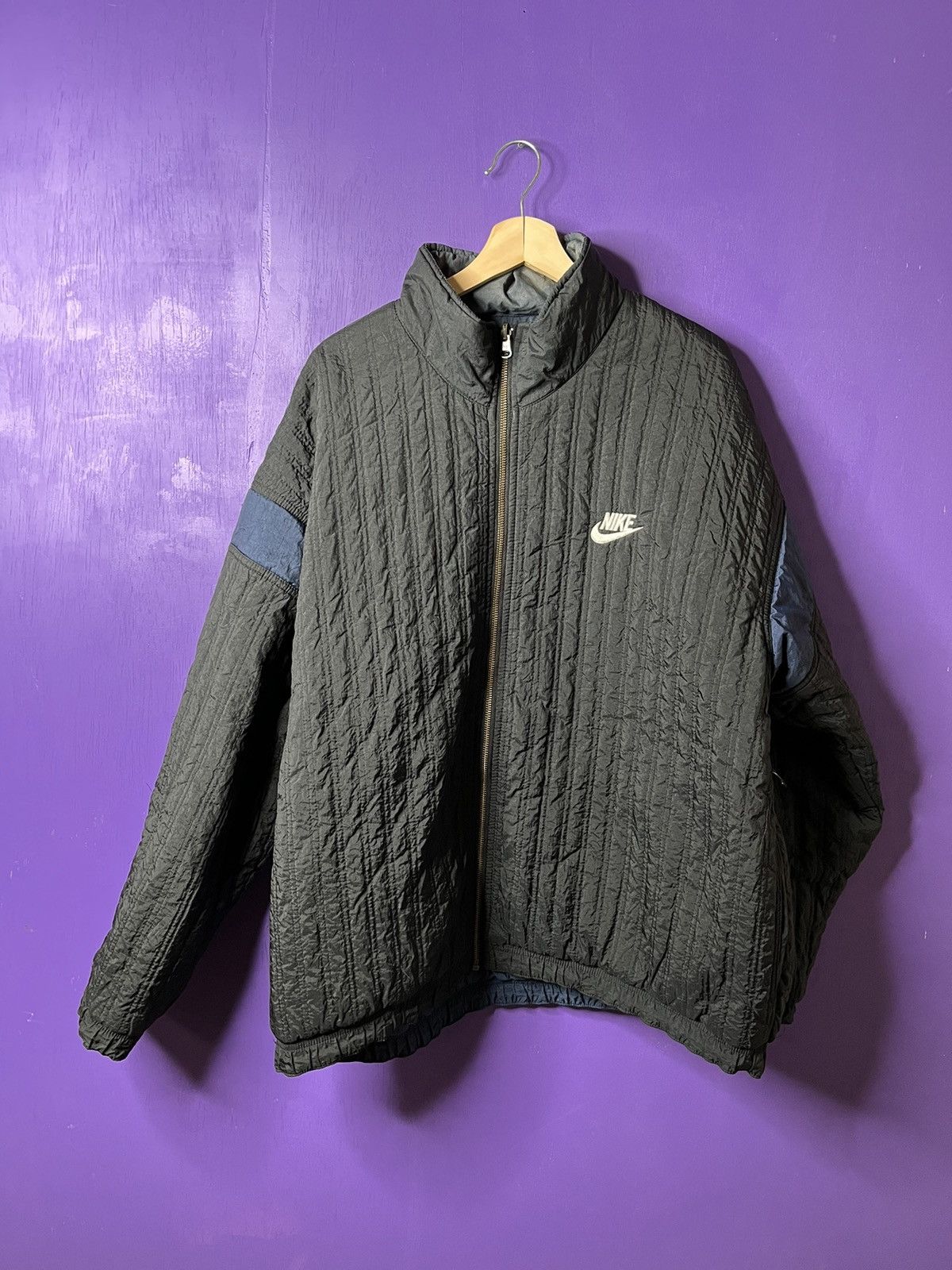 Nike × Vintage Vintage 90s Nike reversible big swoosh puffer 