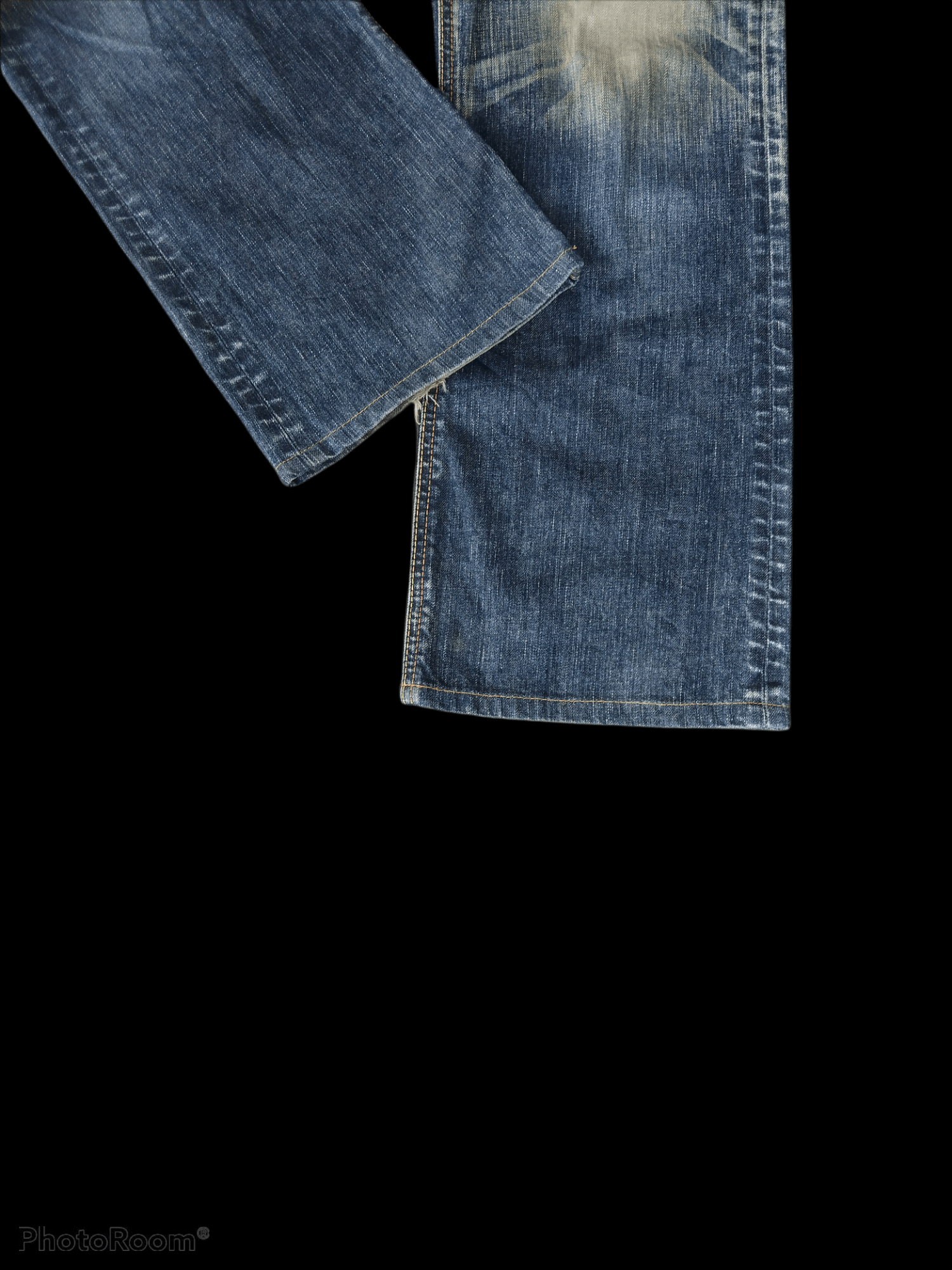 Edwin DiSTRESSED MADE IN JAPAN EDWIN BLUE TRIP DENIM PANTS Size US 33 - 5 Thumbnail