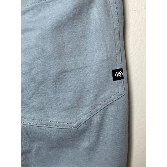 686 NEW 686 EVERYWHERE PERFORMANCE DOUBLE KNIT PANTS BLUE FOG L