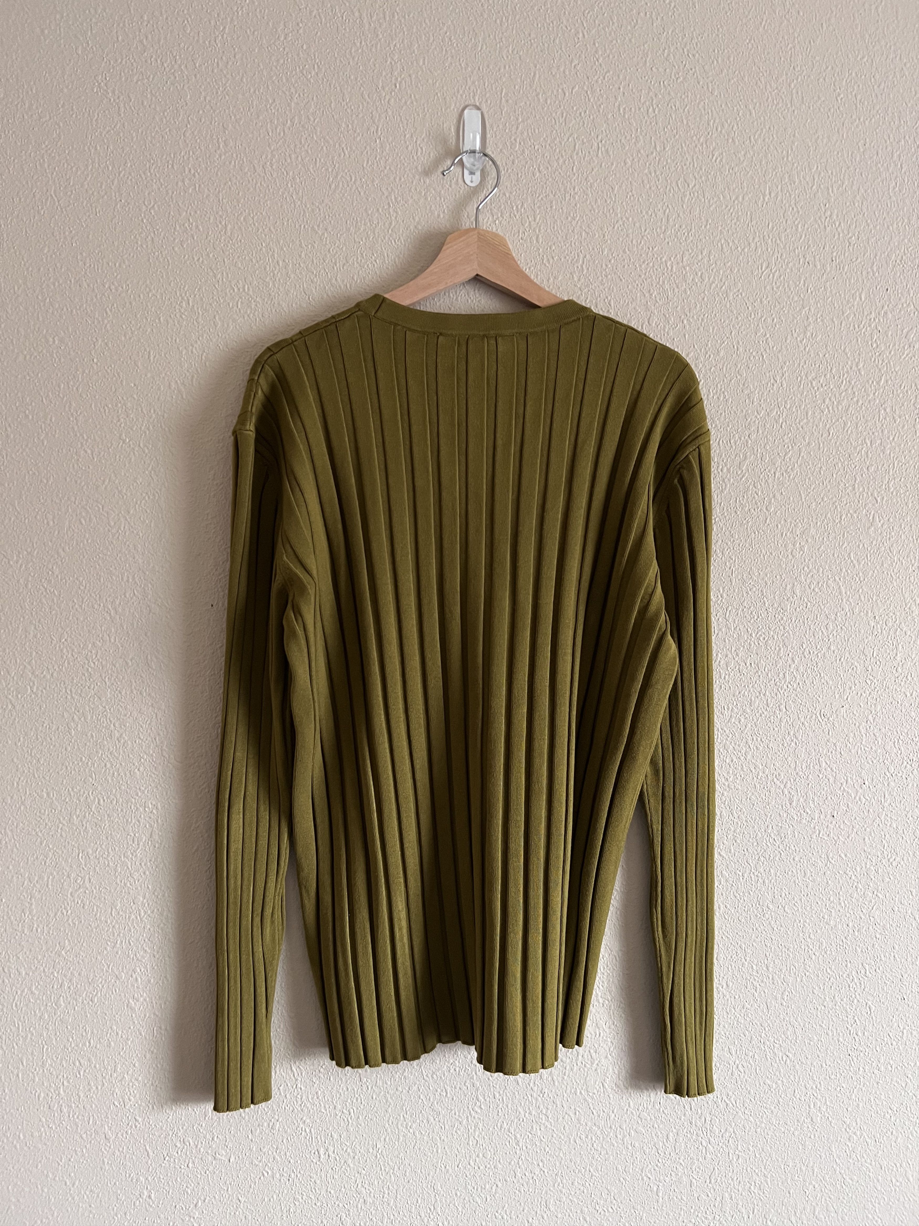 1017 ALYX 9SM 1017 Alyx 9SM Wide Ribbed Knit Sweater in Military Green Size US L / EU 52-54 / 3 - 5 Thumbnail