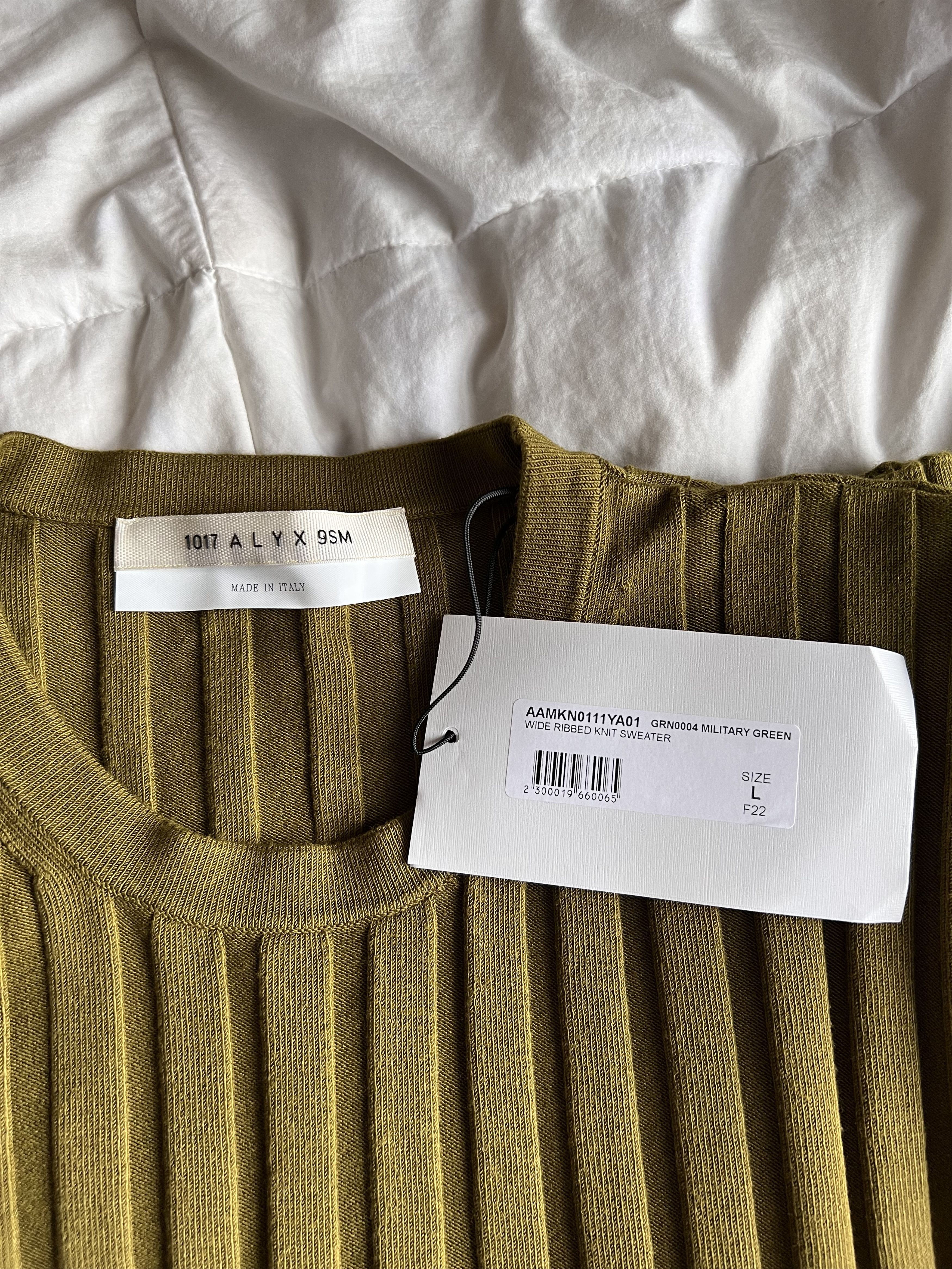 1017 ALYX 9SM 1017 Alyx 9SM Wide Ribbed Knit Sweater in Military Green Size US L / EU 52-54 / 3 - 8 Thumbnail
