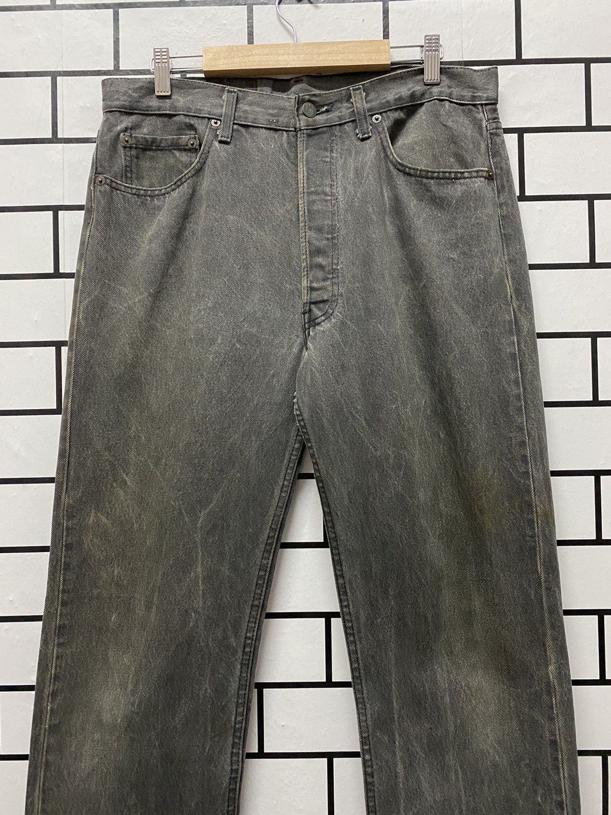Levi's × Vintage Vintage 80’s Levis 501 Blank R Sun Faded Black Denim Jeans Size US 32 / EU 48 - 3 Thumbnail