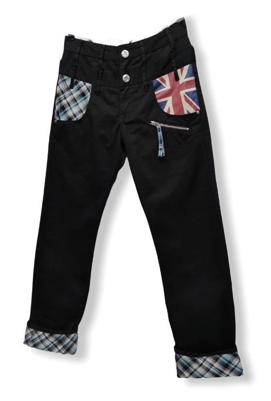 Seditionaries 🔥FYE! Union Jack Punk Sex Pistols Double Waist Black Pants Size US 28 / EU 44 - 2 Thumbnail