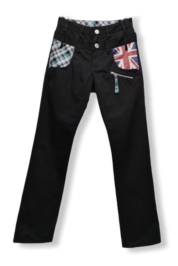 Seditionaries 🔥FYE! Union Jack Punk Sex Pistols Double Waist Black Pants Size US 28 / EU 44 - 4 Thumbnail
