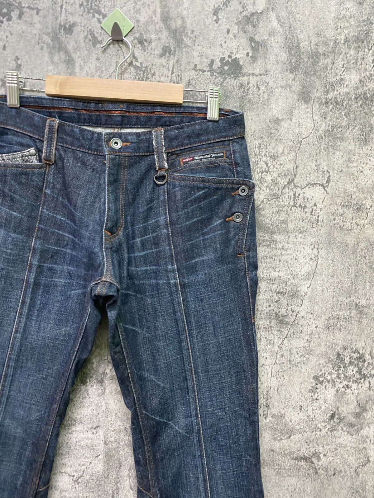 If Six Was Nine × Japanese Brand × Nicole Club Flare Nicole Club For Men Reconstructed Low Rise Snake Denim Size US 30 / EU 46 - 7 Thumbnail