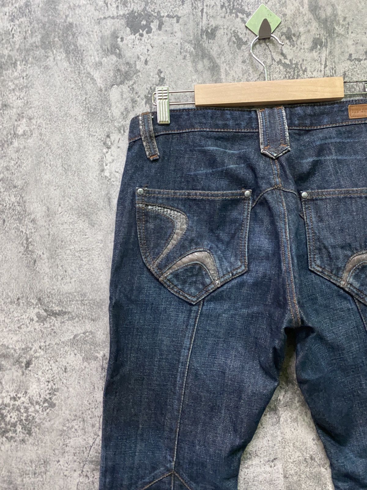 If Six Was Nine × Japanese Brand × Nicole Club Flare Nicole Club For Men Reconstructed Low Rise Snake Denim Size US 30 / EU 46 - 11 Thumbnail
