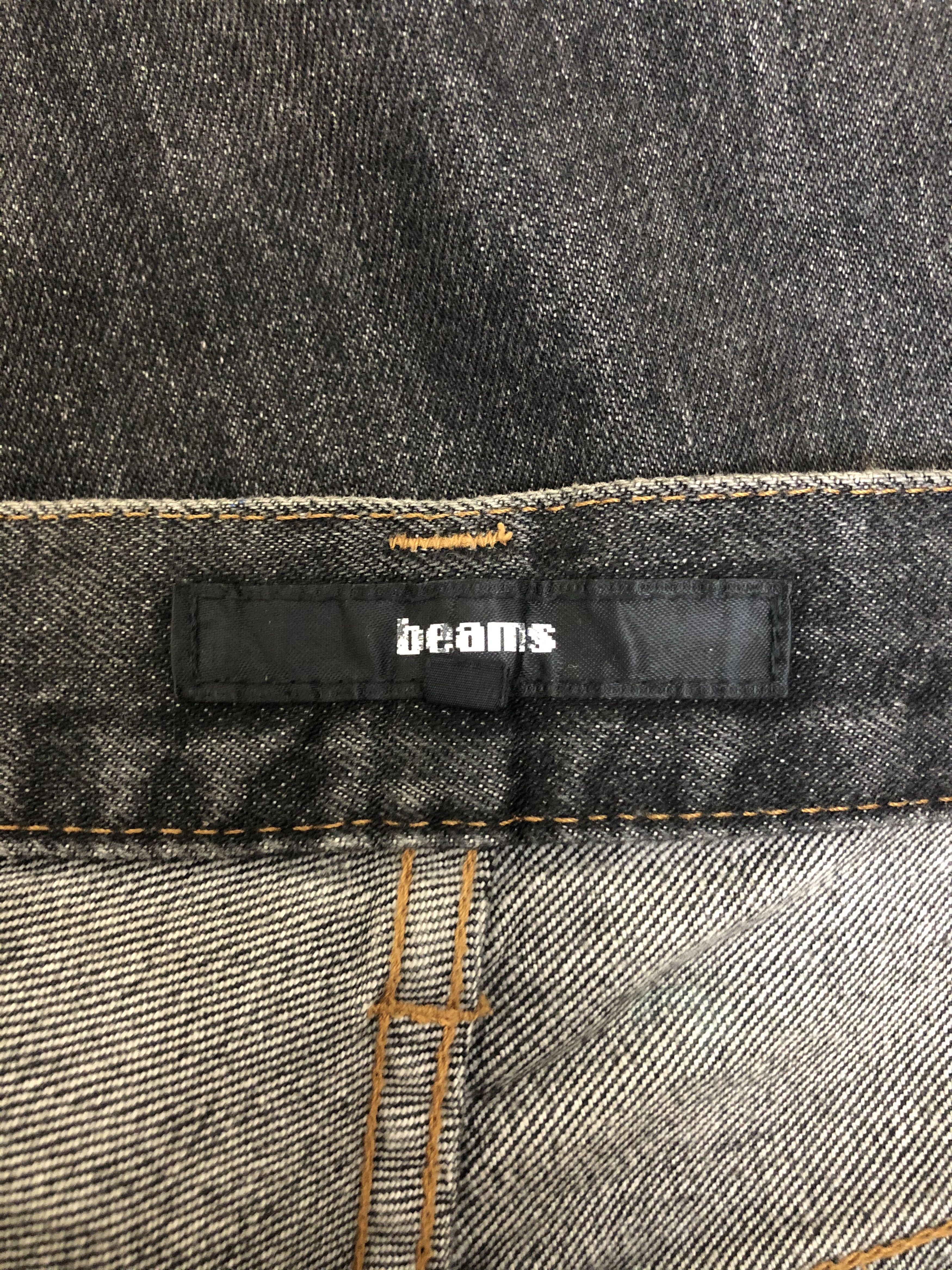 Beams Plus × Japanese Brand Beams Made In Japan Distressed Denim Jeans Black Size US 34 / EU 50 - 12 Thumbnail