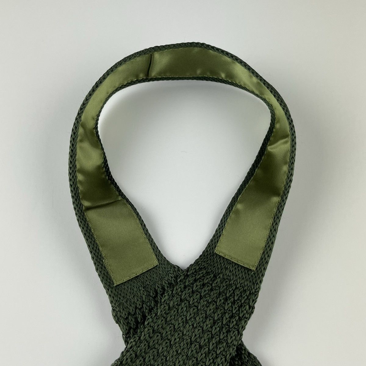 Other Men’s Forest Green Knit Necktie & White Floral Pocket Square Size ONE SIZE - 7 Thumbnail