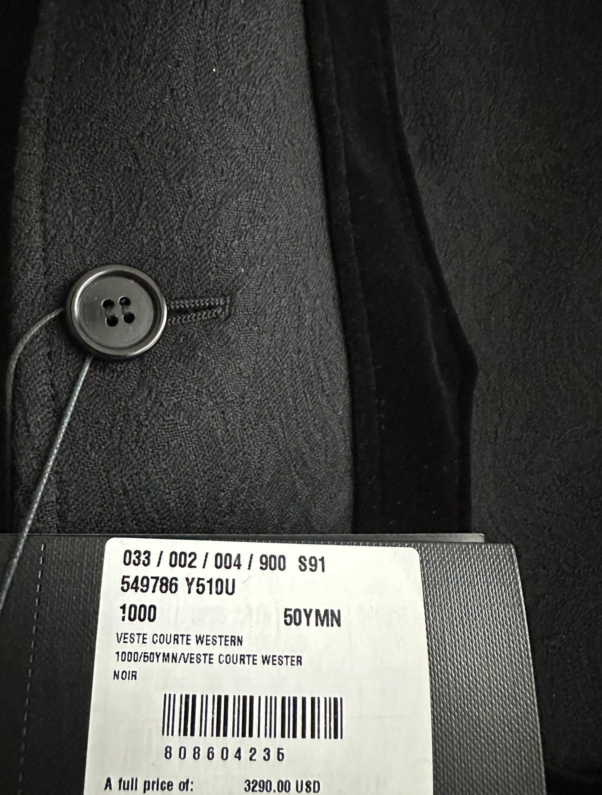 Saint Laurent Paris × Yves Saint Laurent $3,600 SuperRunway Velvet Embroidery Virgin Wool Blazer New Size 50R - 4 Thumbnail