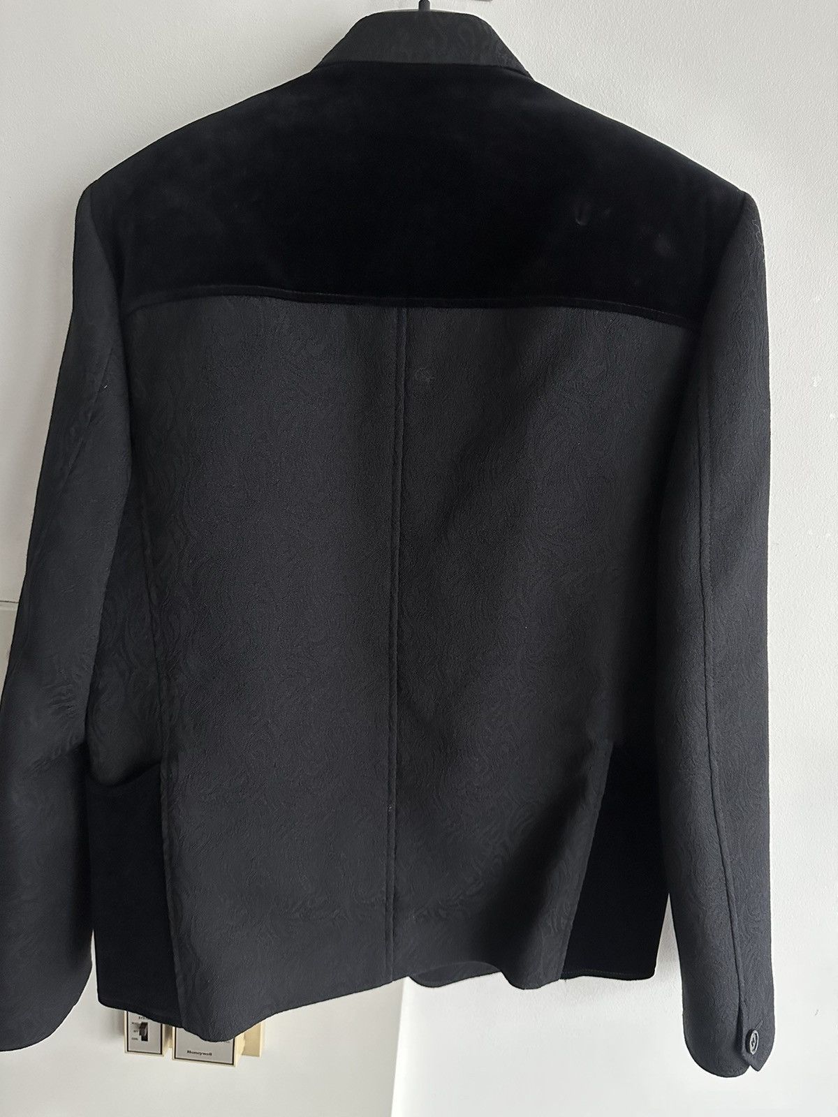 Saint Laurent Paris × Yves Saint Laurent $3,600 SuperRunway Velvet Embroidery Virgin Wool Blazer New Size 50R - 17 Thumbnail