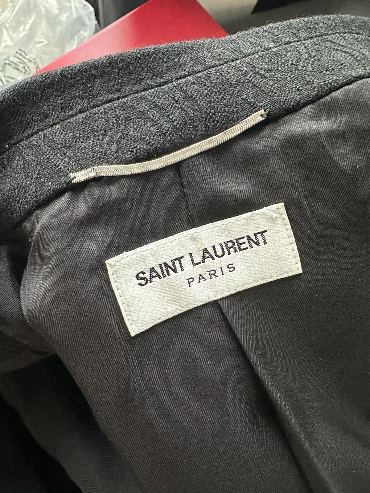 Saint Laurent Paris × Yves Saint Laurent $3,600 SuperRunway Velvet Embroidery Virgin Wool Blazer New Size 50R - 7 Thumbnail