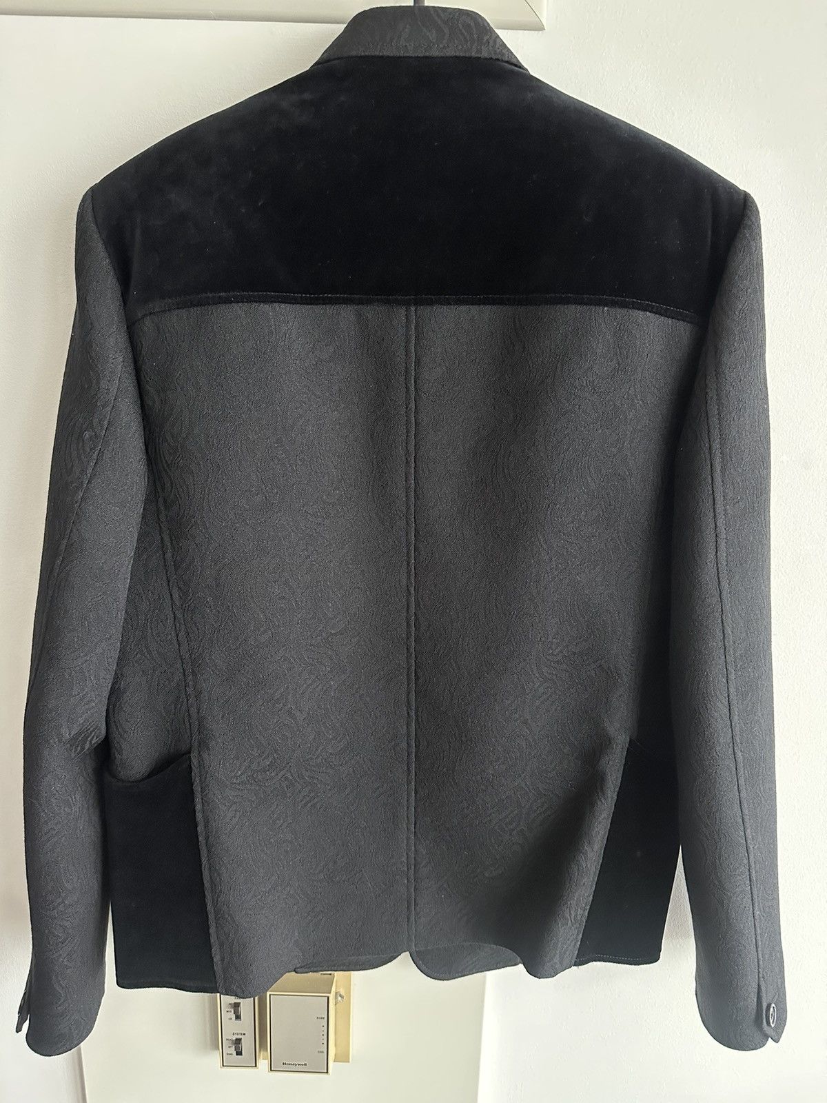 Saint Laurent Paris × Yves Saint Laurent $3,600 SuperRunway Velvet Embroidery Virgin Wool Blazer New Size 50R - 5 Thumbnail