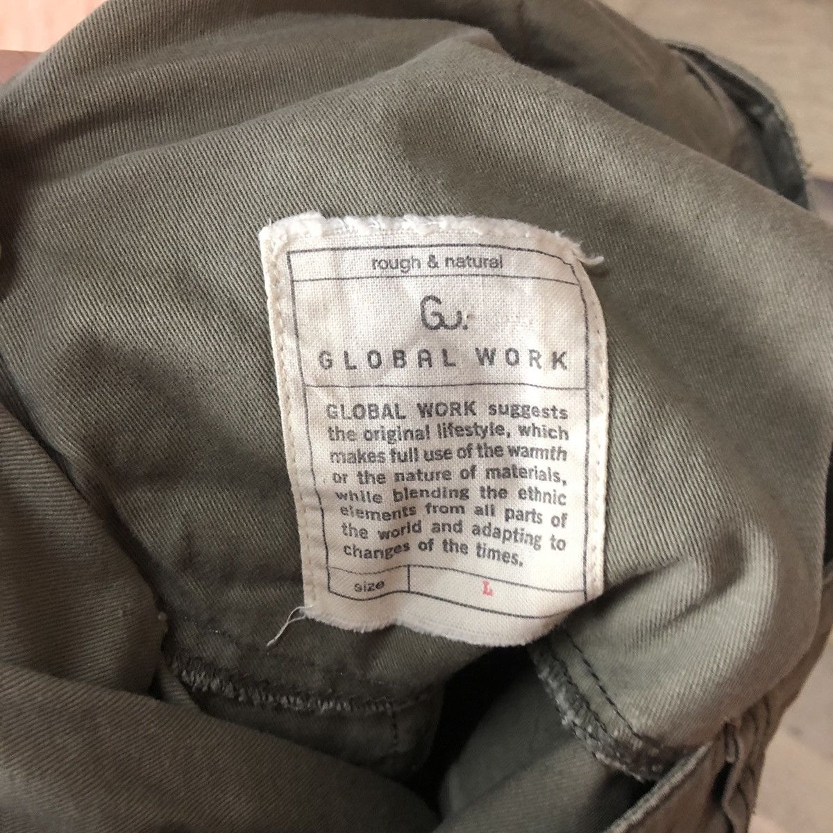 Global Work DLL Global Work Green Olive Cargo Multipocket Pants #1520 Size US 34 / EU 50 - 14 Thumbnail