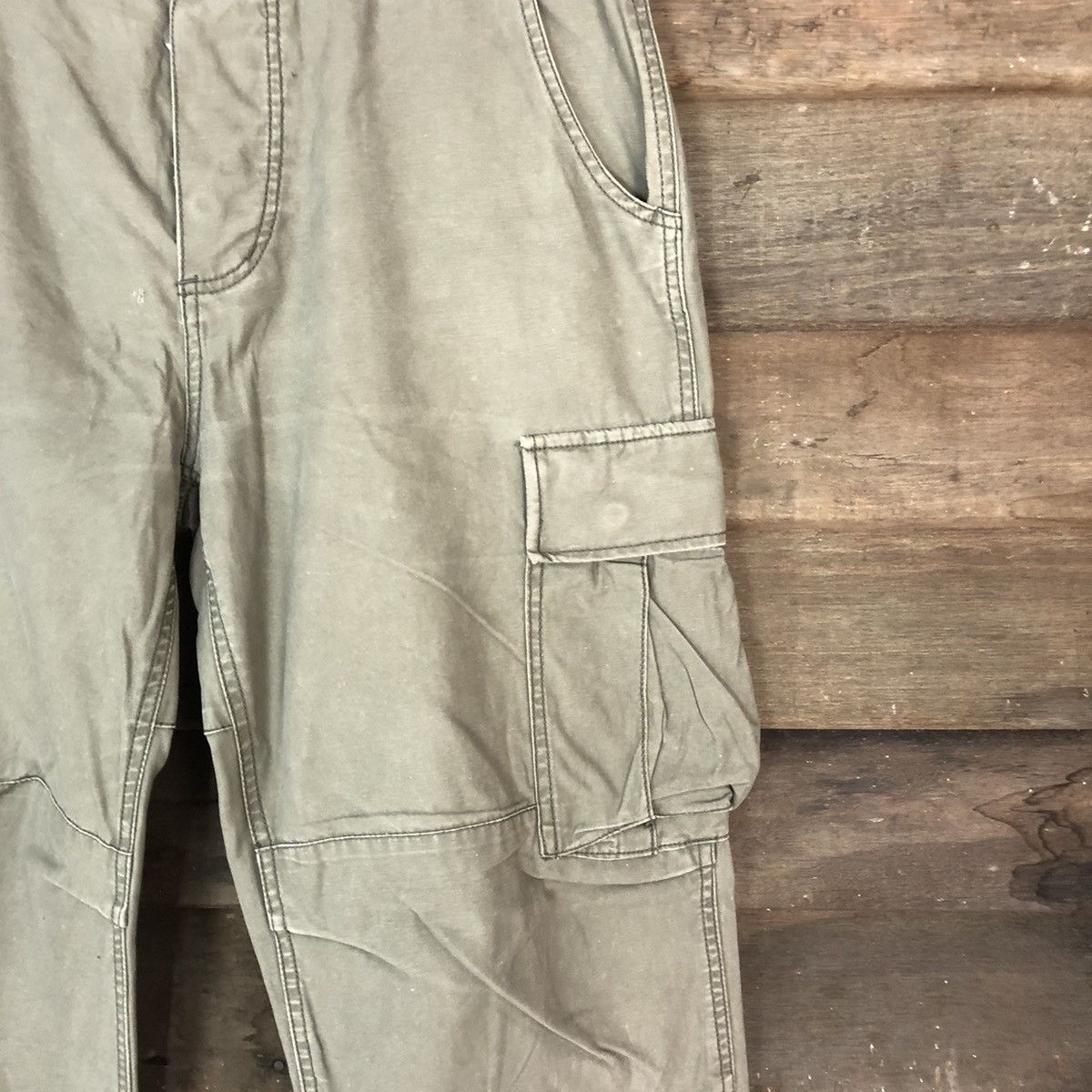 Global Work DLL Global Work Green Olive Cargo Multipocket Pants #1520 Size US 34 / EU 50 - 5 Thumbnail