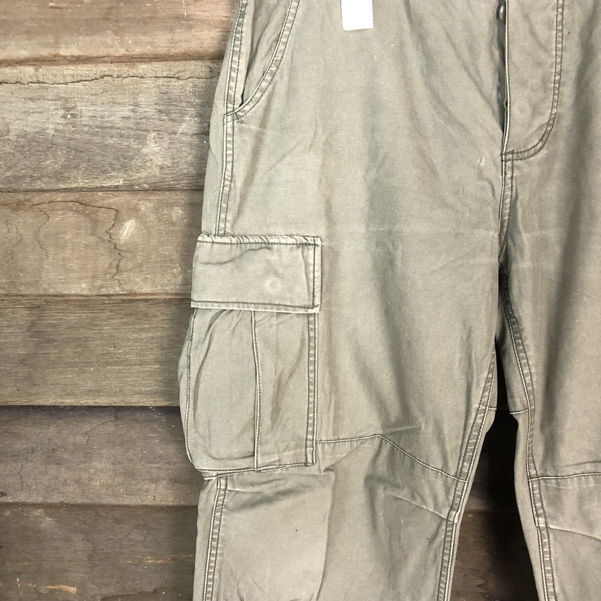 Global Work DLL Global Work Green Olive Cargo Multipocket Pants #1520 Size US 34 / EU 50 - 4 Thumbnail