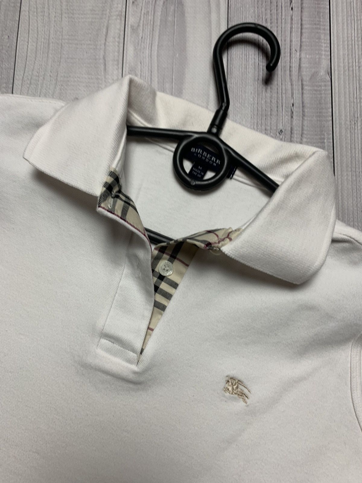 Burberry × Vintage Vintage Burberry polo women’s crop top tee size S/M Size M / US 6-8 / IT 42-44 - 2 Thumbnail
