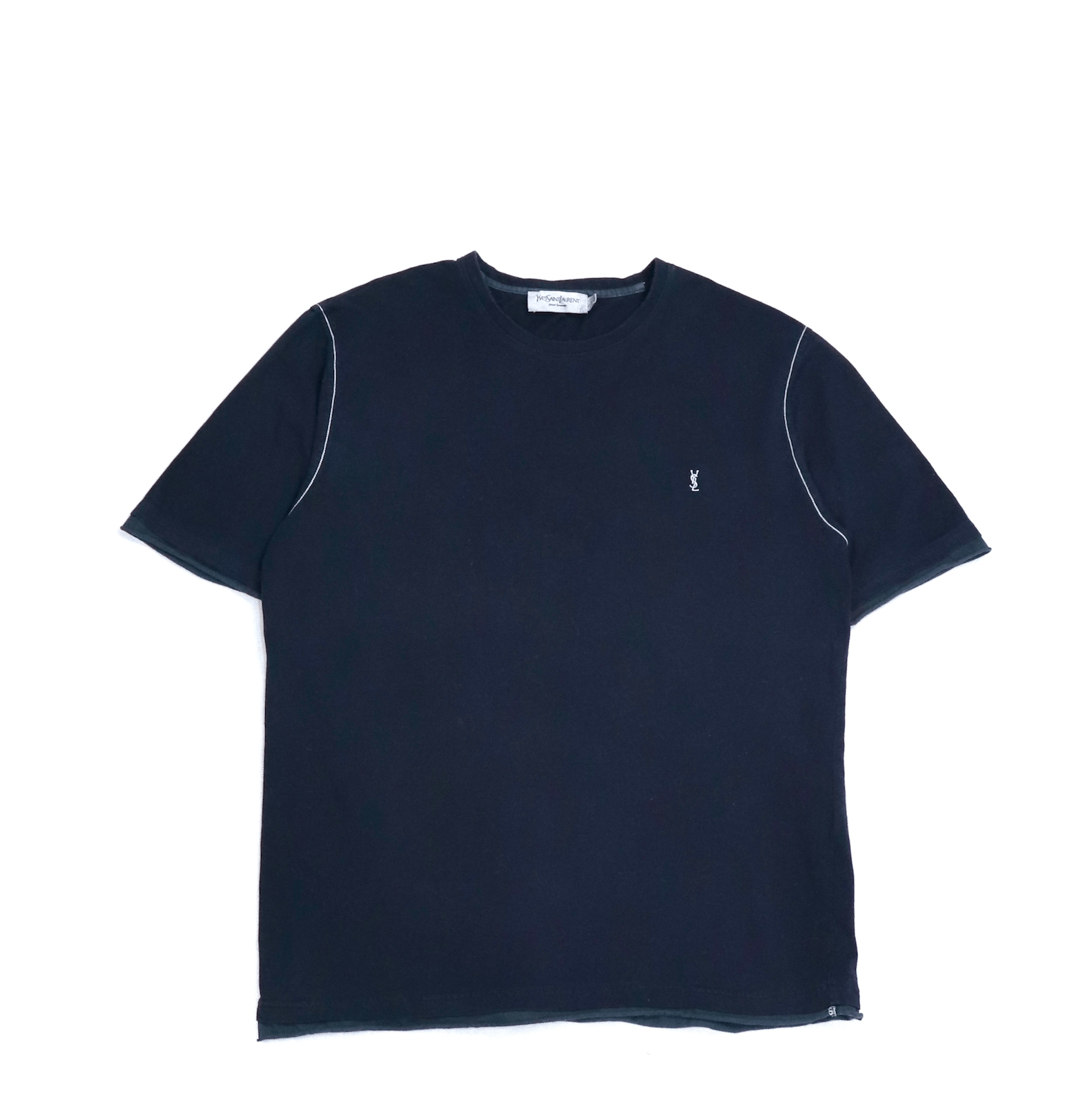 Yves Saint Laurent YSL Classic Chest Logo T-Shirt Size US L / EU 52-54 / 3 - 1 Thumbnail
