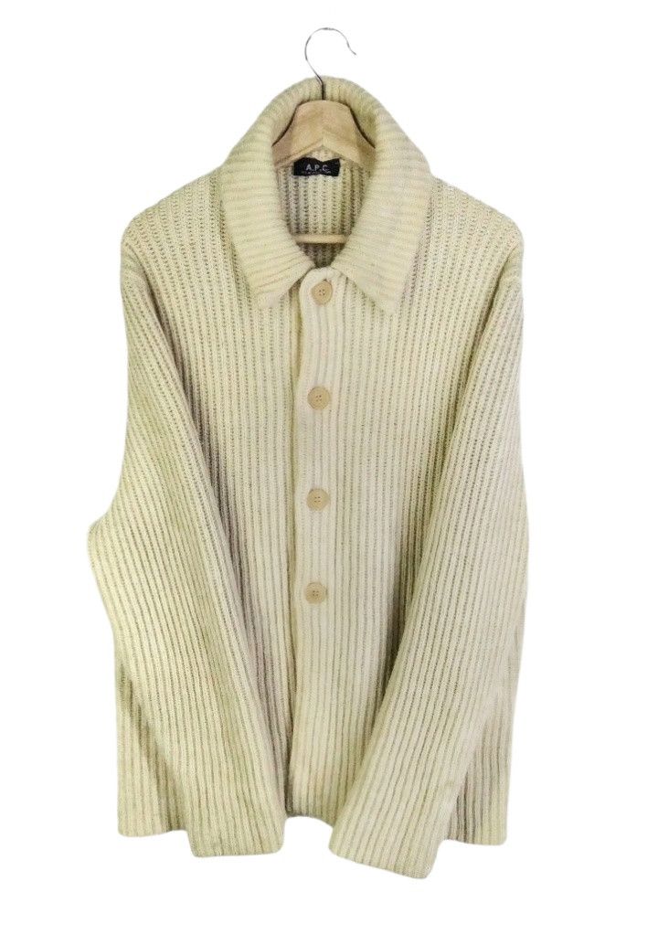 A.P.C. × Designer × Vintage 💥True Vintage 💥A.P.C X HIVER (1998) Wool Buttons Knitwear Size US L / EU 52-54 / 3 - 1 Thumbnail