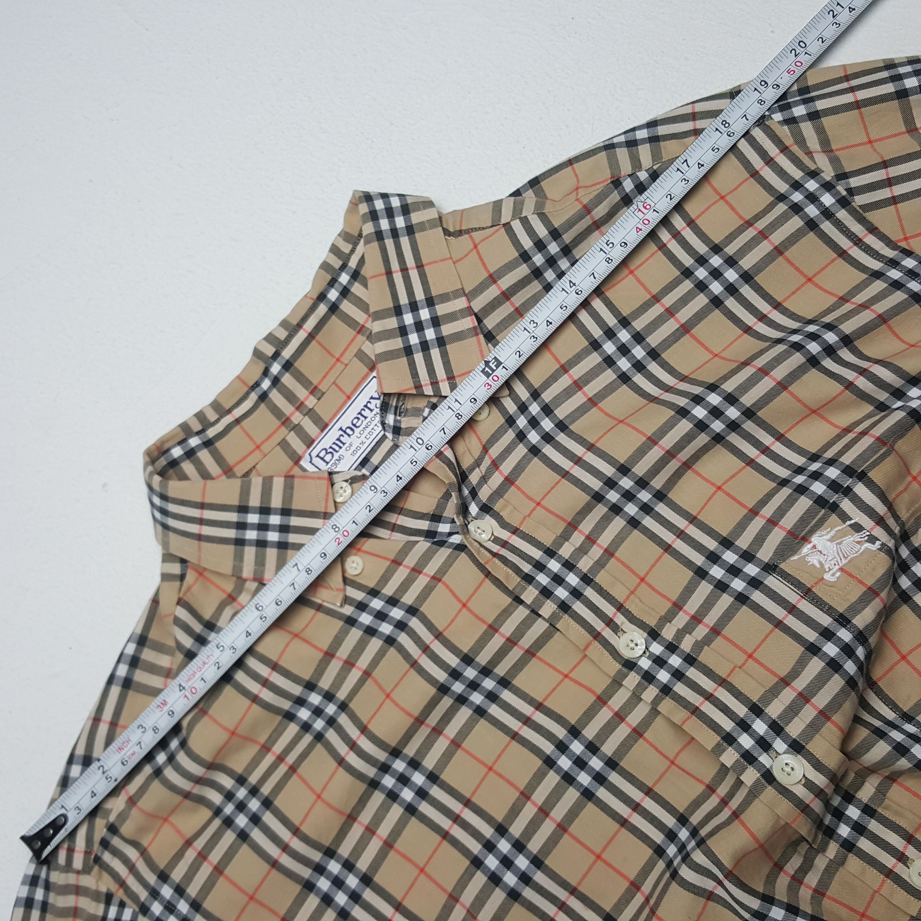 Burberry × Vintage Vintage Burberry Nova Check Button Up Shirt Size US M / EU 48-50 / 2 - 7 Thumbnail