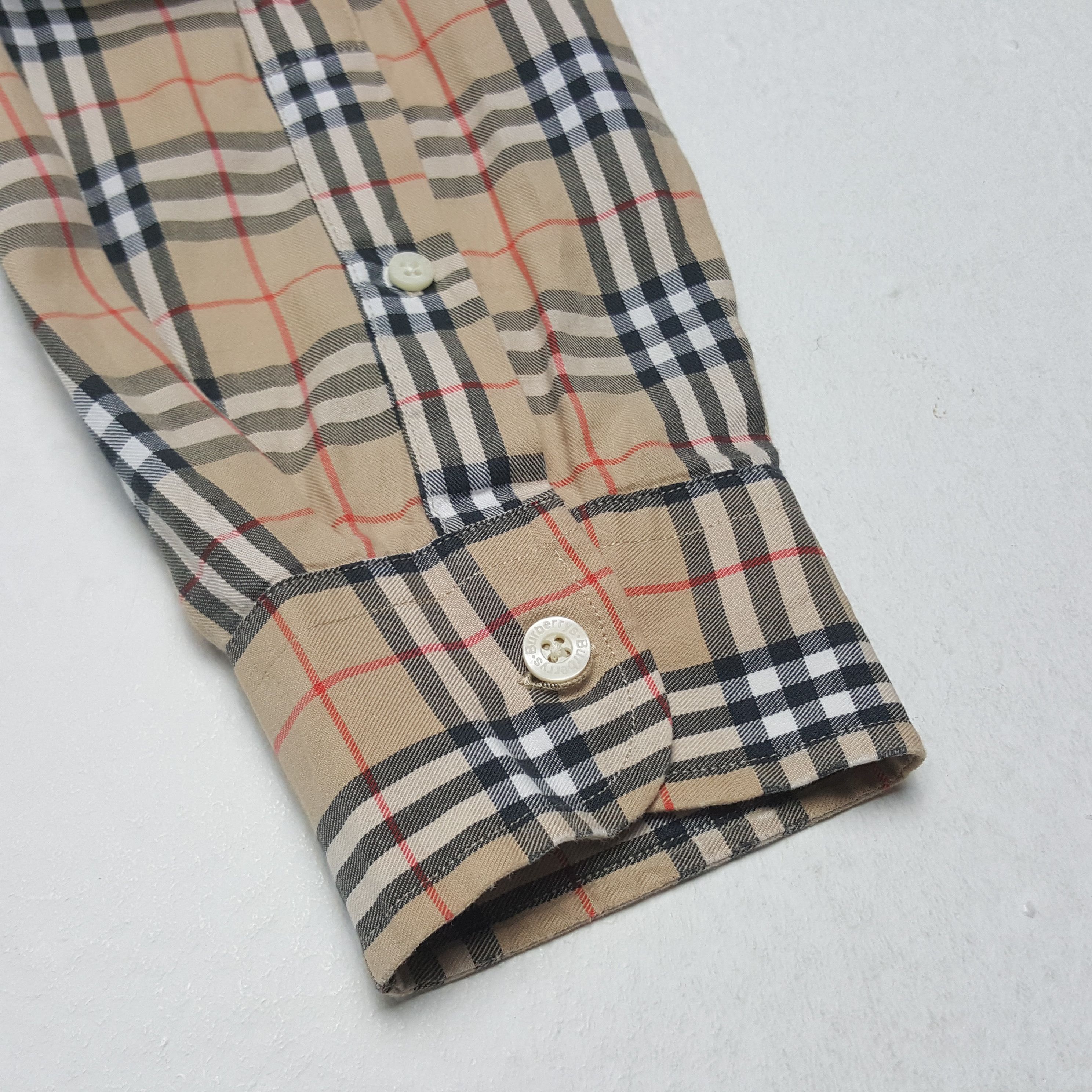 Burberry × Vintage Vintage Burberry Nova Check Button Up Shirt Size US M / EU 48-50 / 2 - 5 Thumbnail