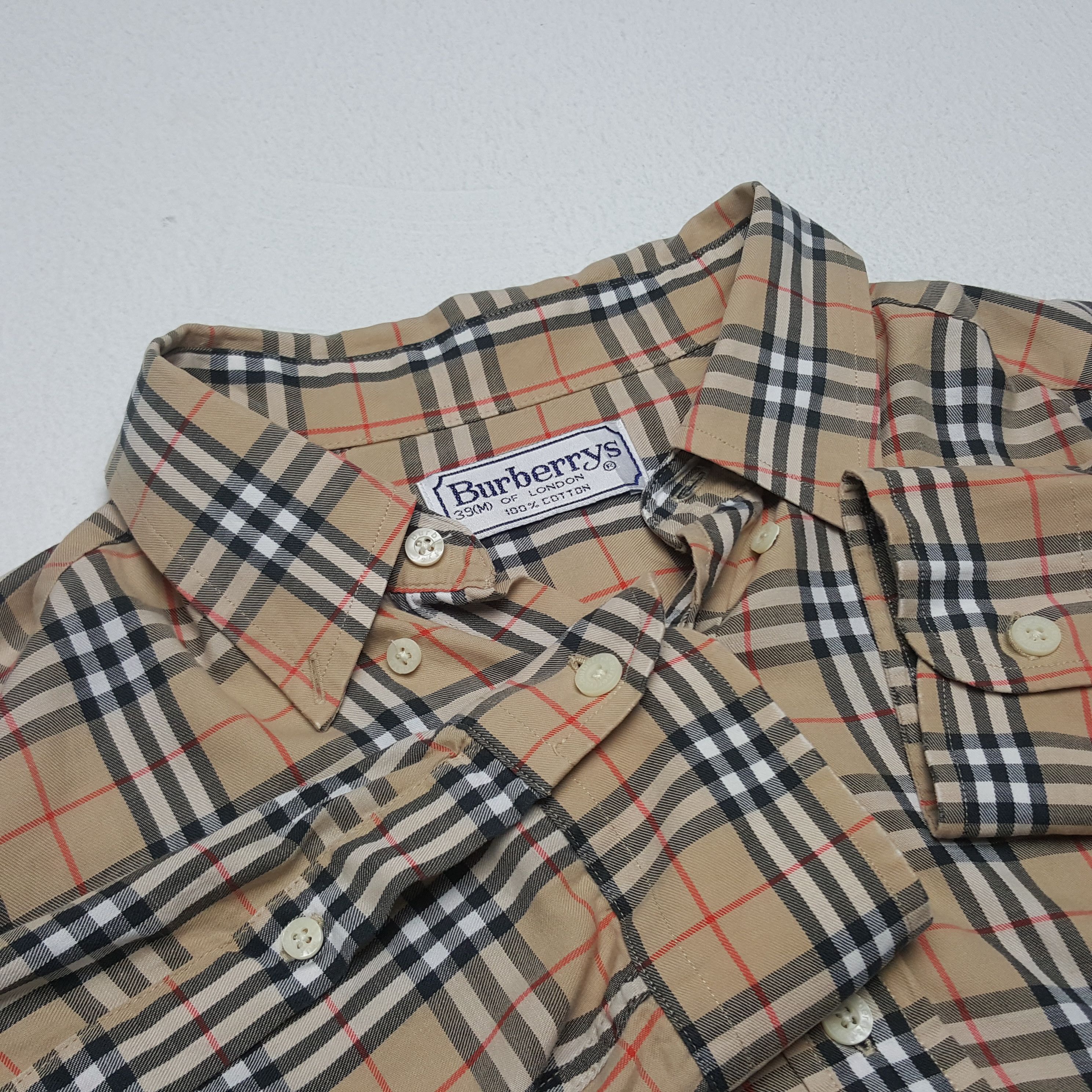 Burberry × Vintage Vintage Burberry Nova Check Button Up Shirt Size US M / EU 48-50 / 2 - 4 Thumbnail