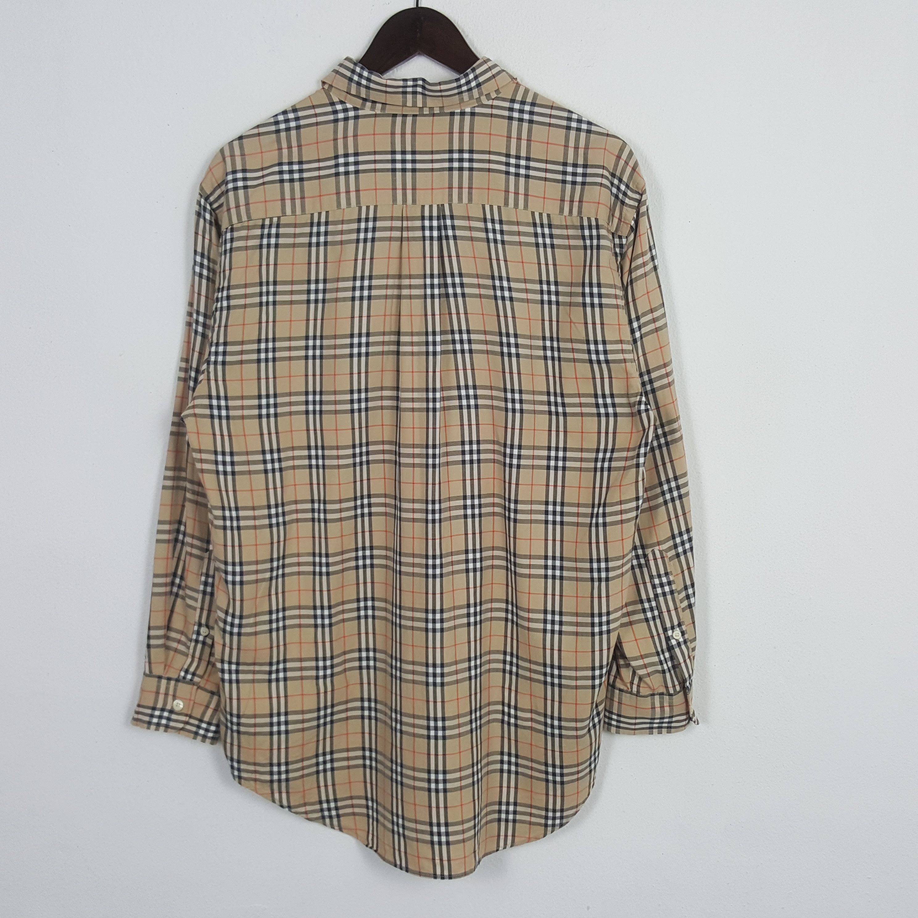 Burberry × Vintage Vintage Burberry Nova Check Button Up Shirt Size US M / EU 48-50 / 2 - 3 Thumbnail
