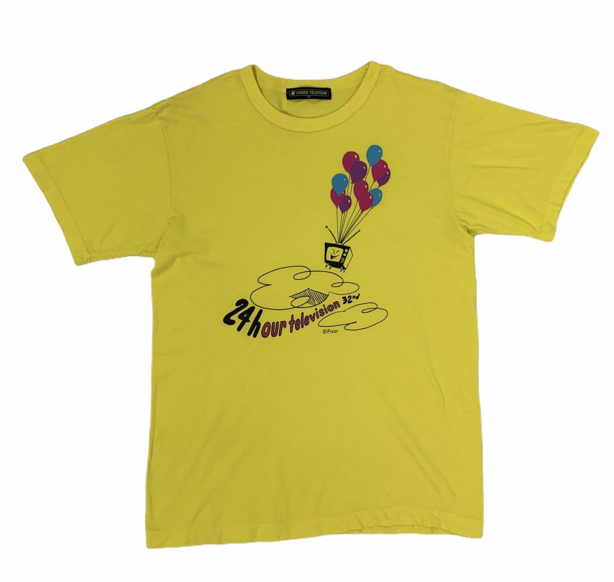Japanese Brand × Takashi Murakami × Vintage Vintag 90s 24HOUR TELEVISION Pixar Balloon SingleStitch Tee Size US M / EU 48-50 / 2 - 1 Thumbnail