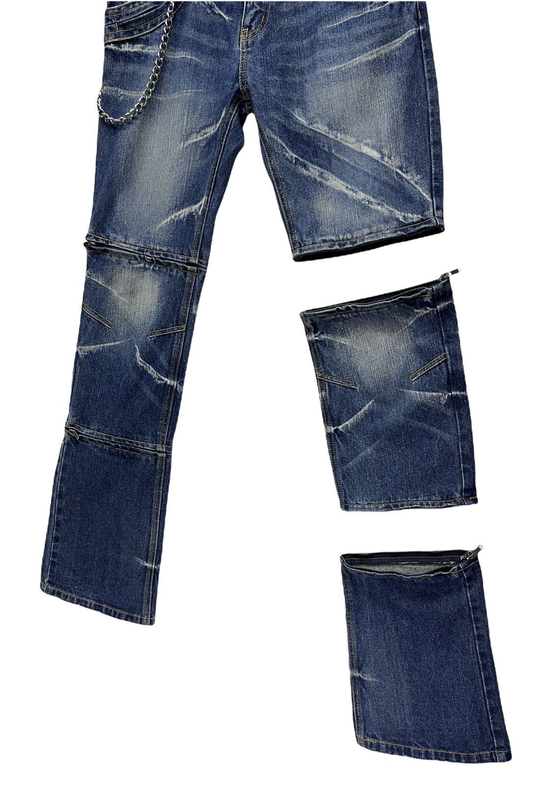 semanticdesign 🔥SEMANTIC 3-Way Length Punk Whisker Minimalist Flare Denim Size US 31 - 5 Thumbnail