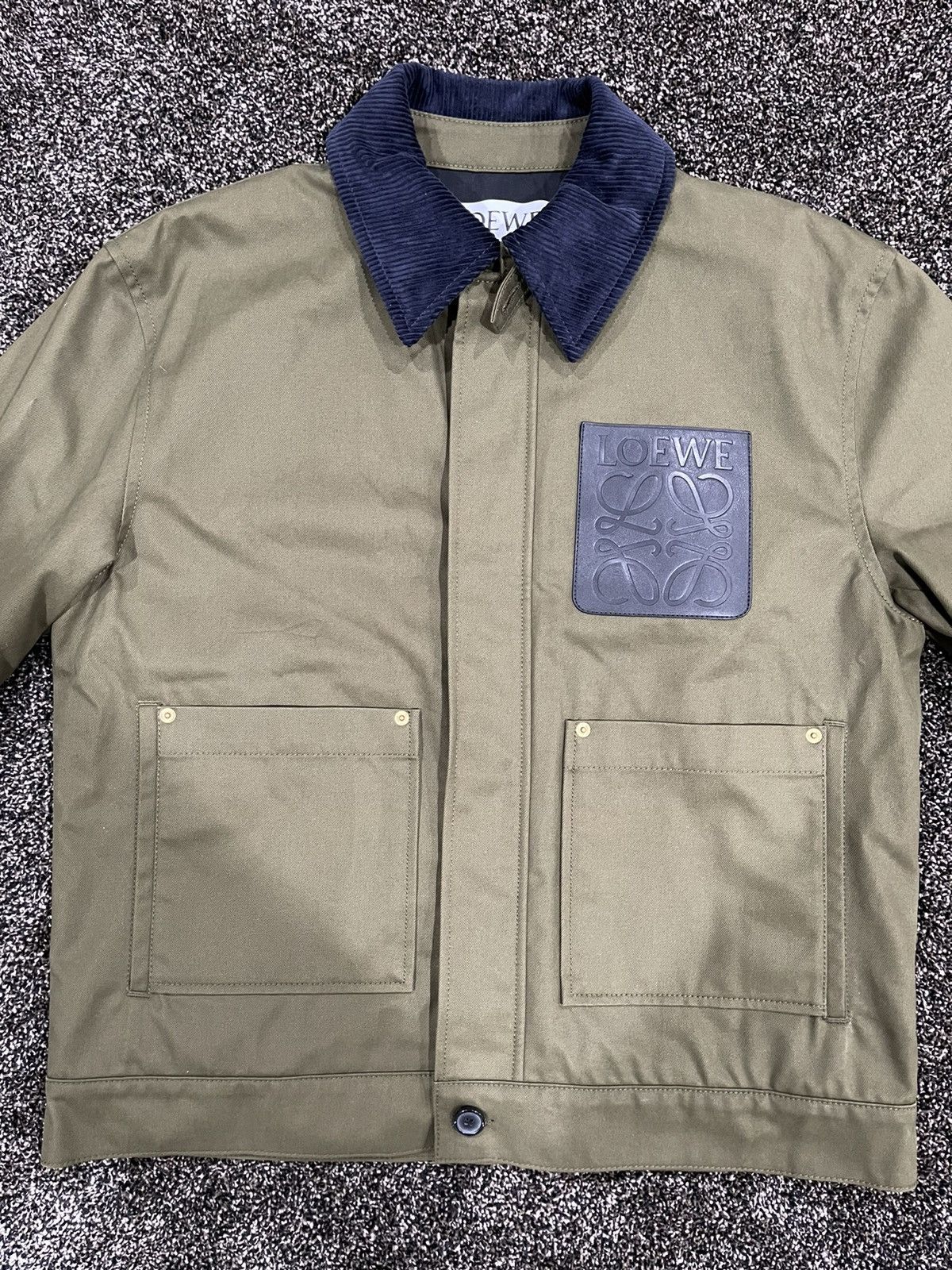 Loewe Loewe Leather Logo Green Worker’s Jacket Button Up *RARE* Size US L / EU 52-54 / 3 - 5 Thumbnail