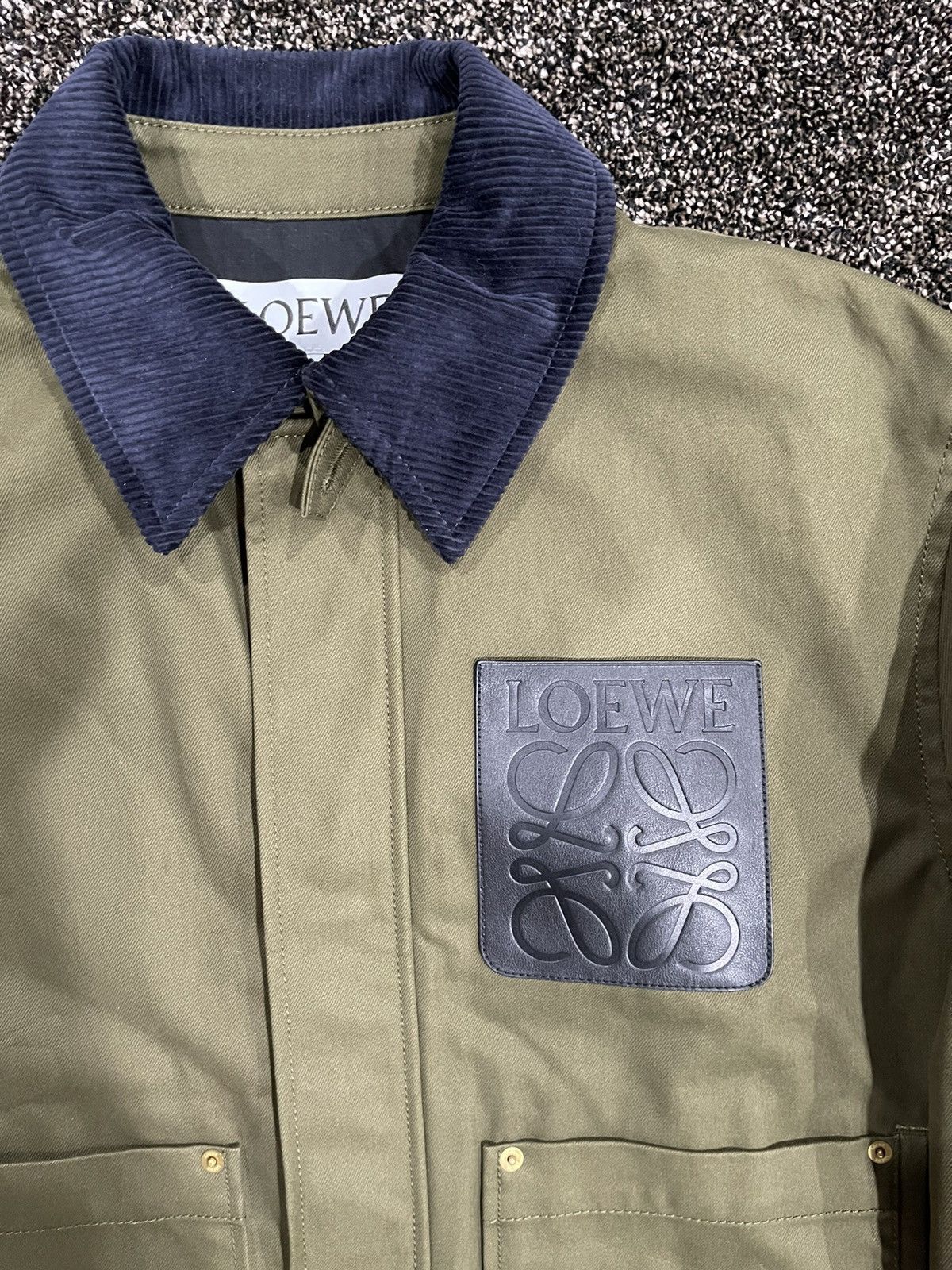 Loewe Loewe Leather Logo Green Worker’s Jacket Button Up *RARE* Size US L / EU 52-54 / 3 - 2 Thumbnail