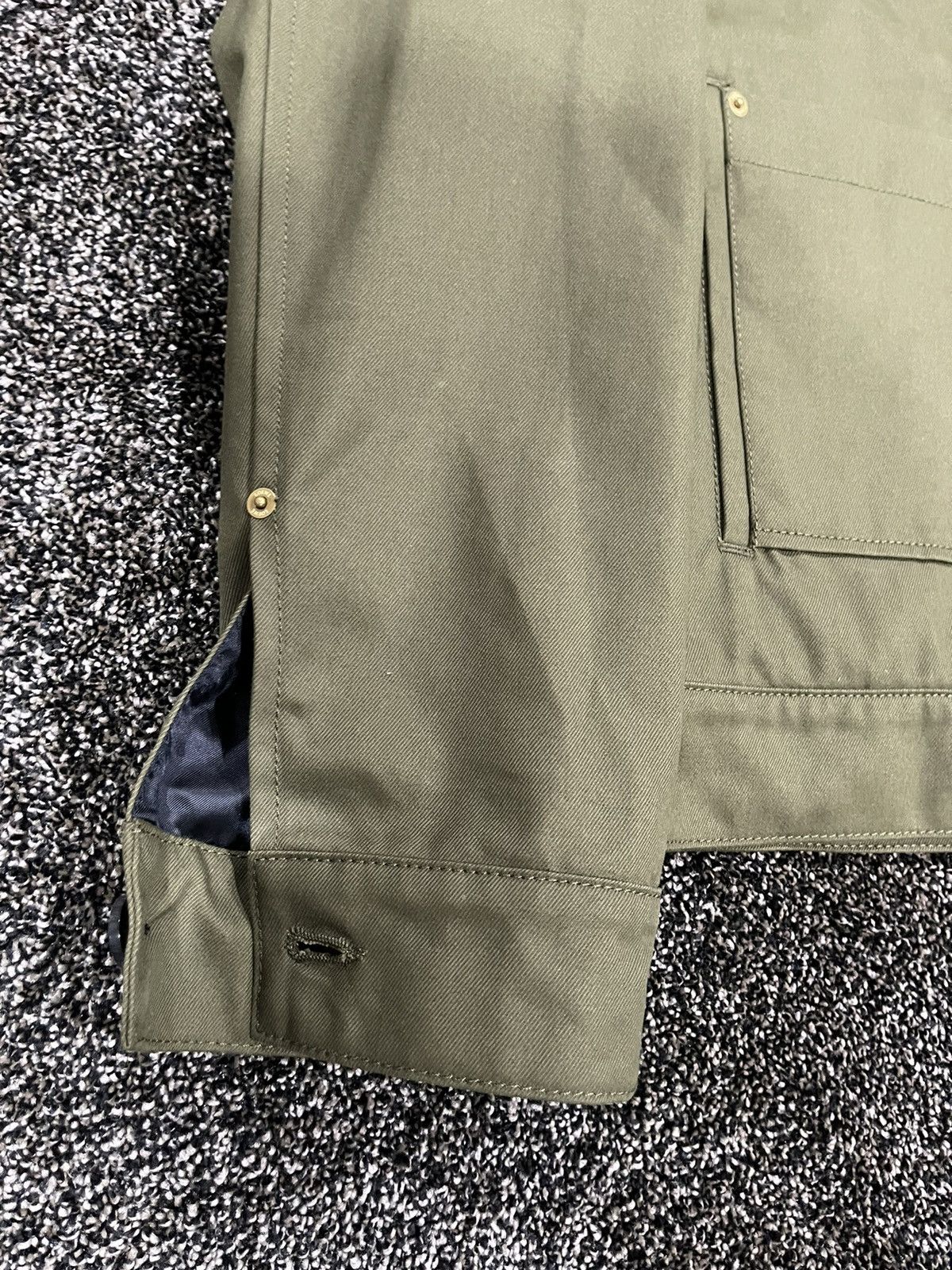 Loewe Loewe Leather Logo Green Worker’s Jacket Button Up *RARE* Size US L / EU 52-54 / 3 - 4 Thumbnail