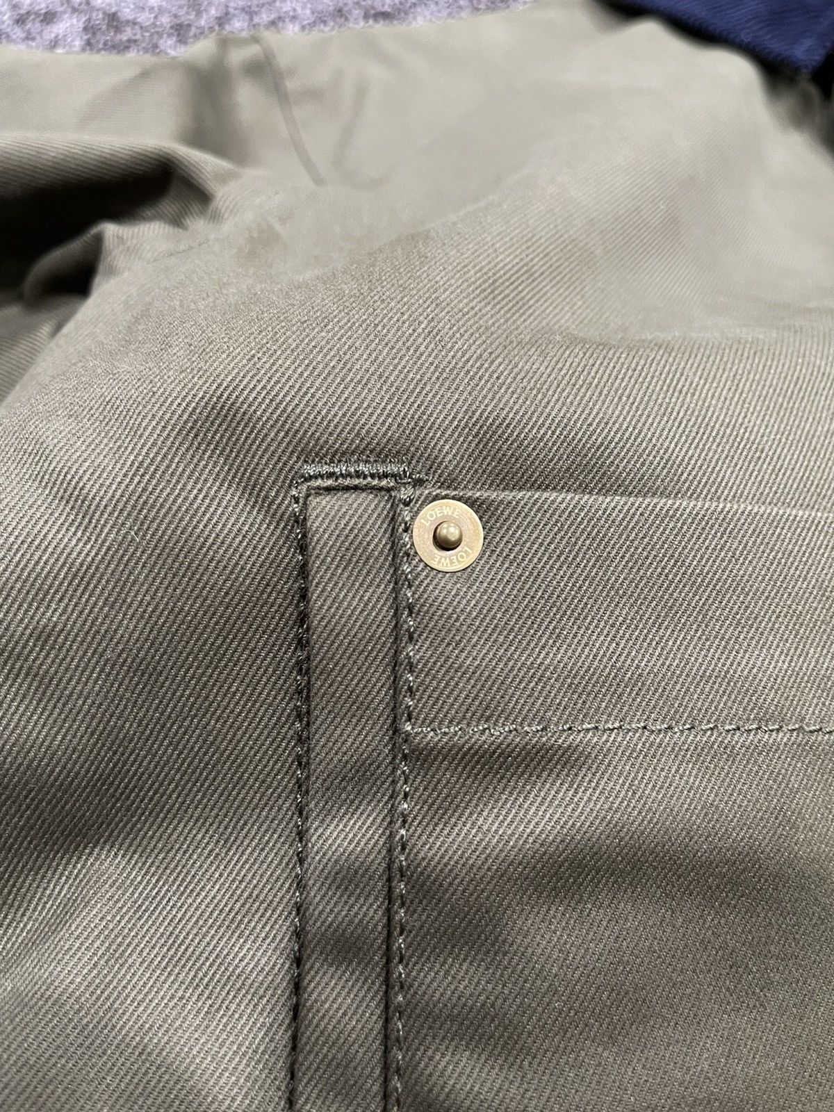 Loewe Loewe Leather Logo Green Worker’s Jacket Button Up *RARE* Size US L / EU 52-54 / 3 - 6 Thumbnail