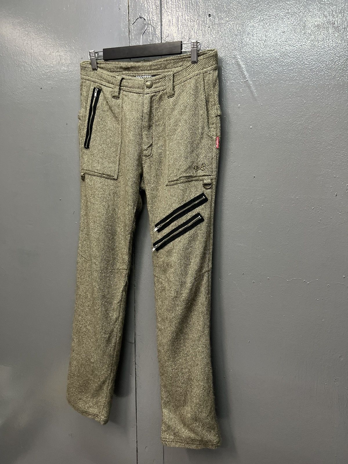 Japanese Brand STEALS🔥RUSSELUNO WOOL ZIPPER PUNK STYLE PANTS Size US 31 - 3 Thumbnail