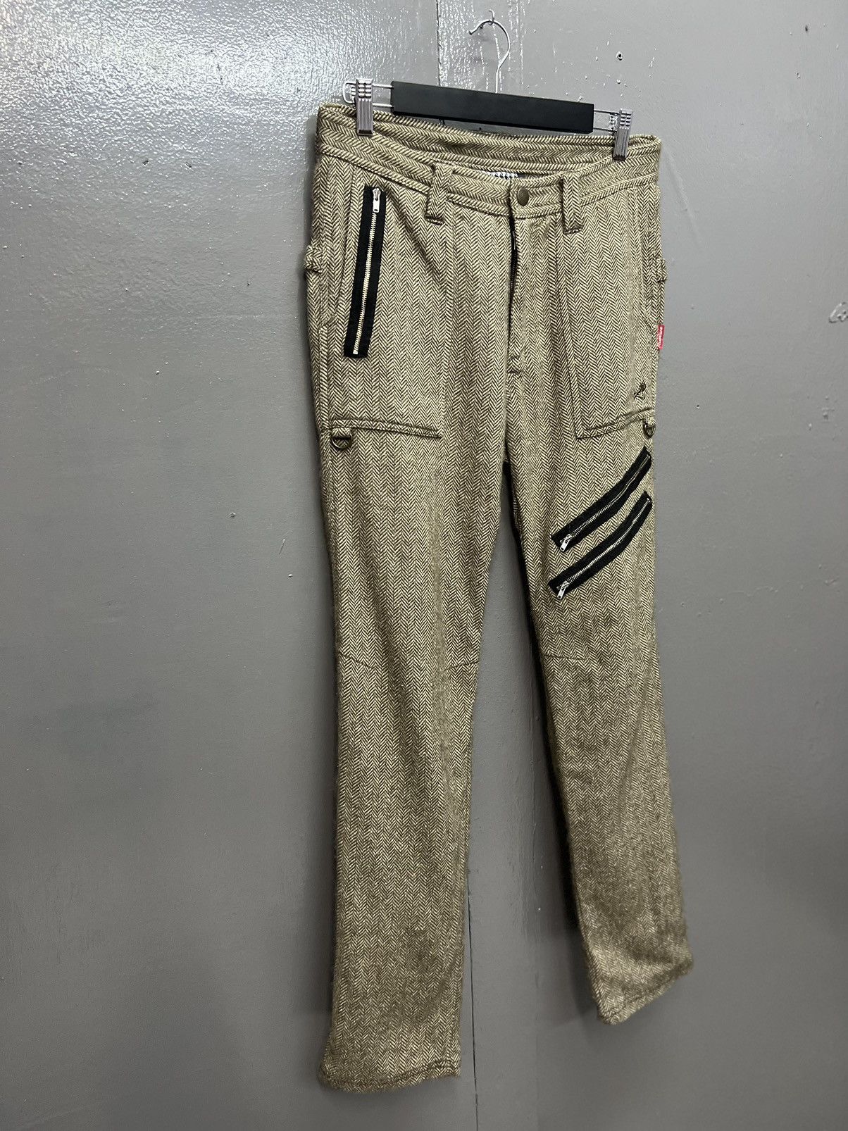 Japanese Brand STEALS🔥RUSSELUNO WOOL ZIPPER PUNK STYLE PANTS Size US 31 - 2 Thumbnail