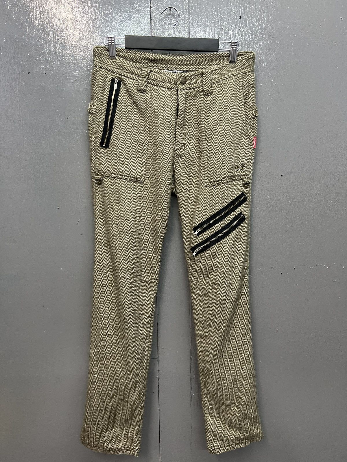 Japanese Brand STEALS🔥RUSSELUNO WOOL ZIPPER PUNK STYLE PANTS Size US 31 - 1 Thumbnail