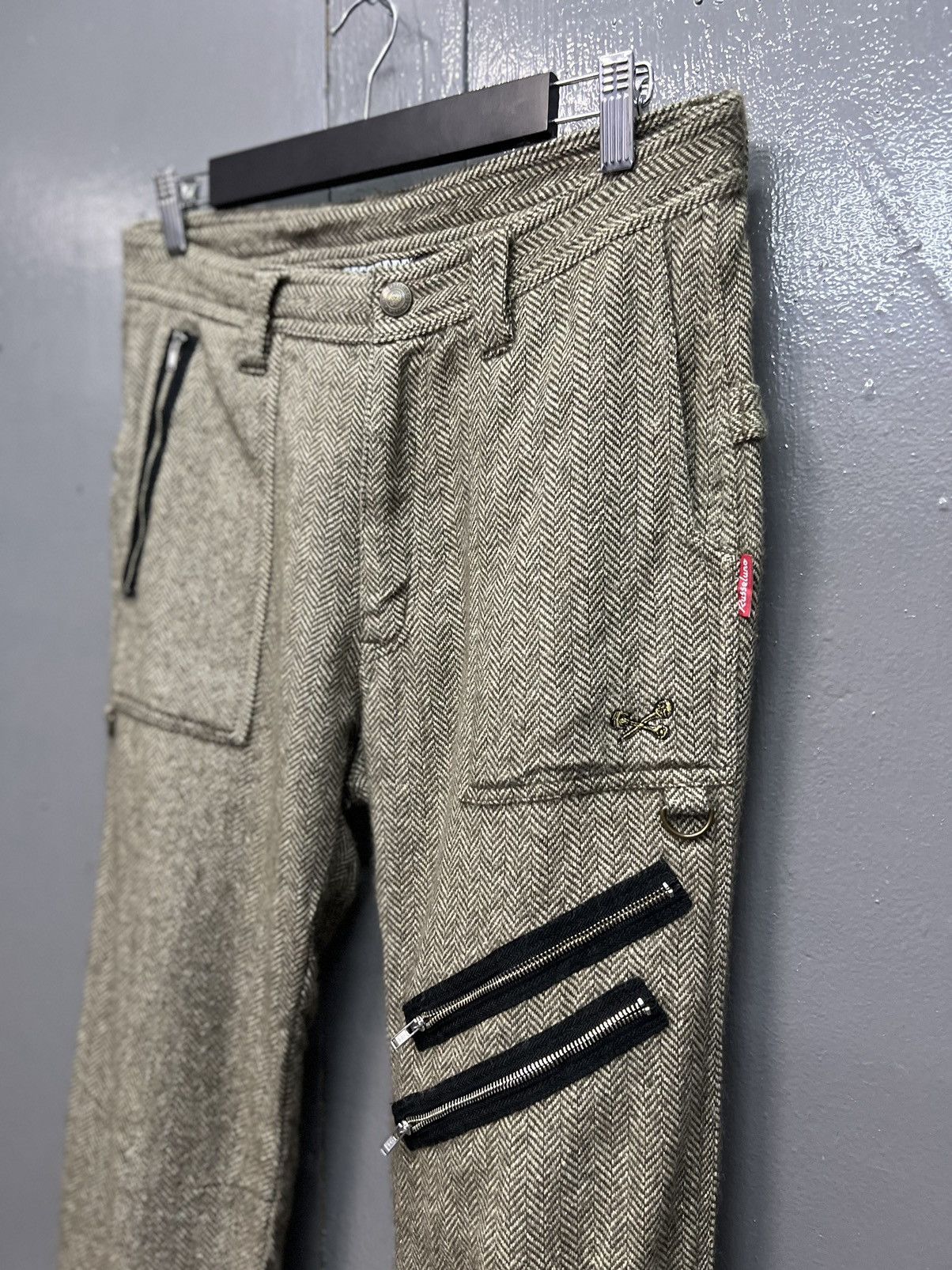 Japanese Brand STEALS🔥RUSSELUNO WOOL ZIPPER PUNK STYLE PANTS Size US 31 - 5 Thumbnail