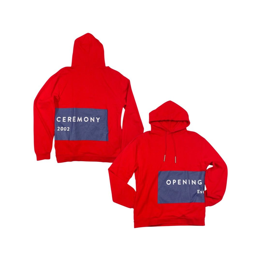 image of Opening Ceremony Est. 2002 Hoodie in Red, Men's (Size Medium)