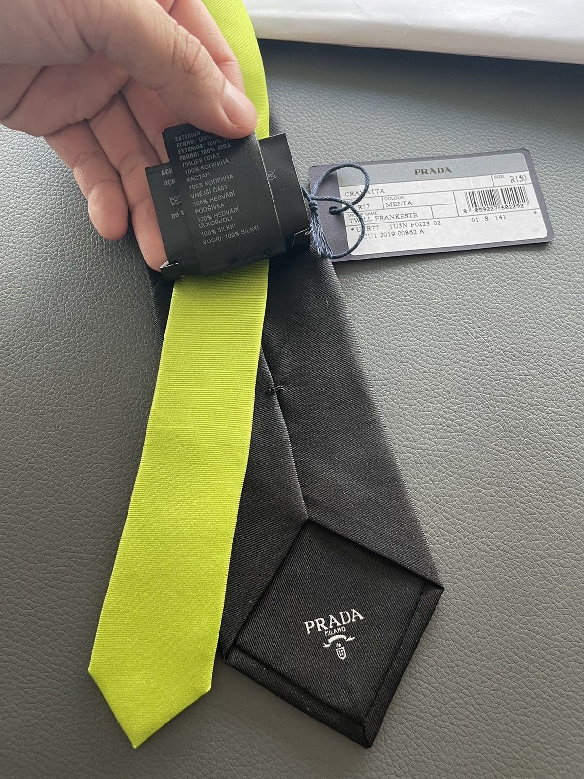 Prada × Universal Studios Limited Edition Prada x Universal Frankenstein Pure Silk Tie Size ONE SIZE - 4 Thumbnail