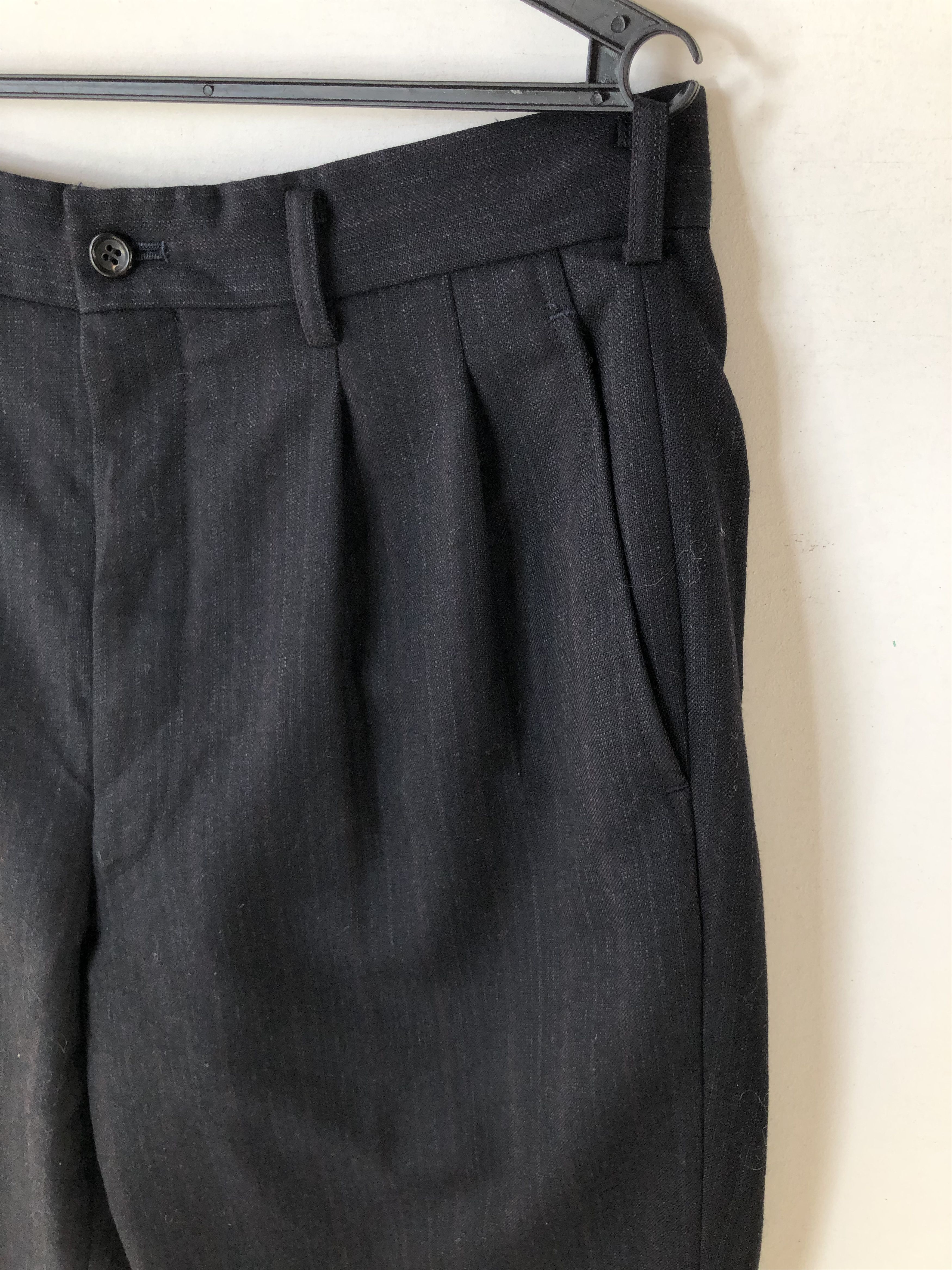 Comme des Garcons RARE🔥VINTAGE 1990 CDG HOME DEUX STRIPE WOOL LAINE PANTS Size US 31 - 4 Thumbnail