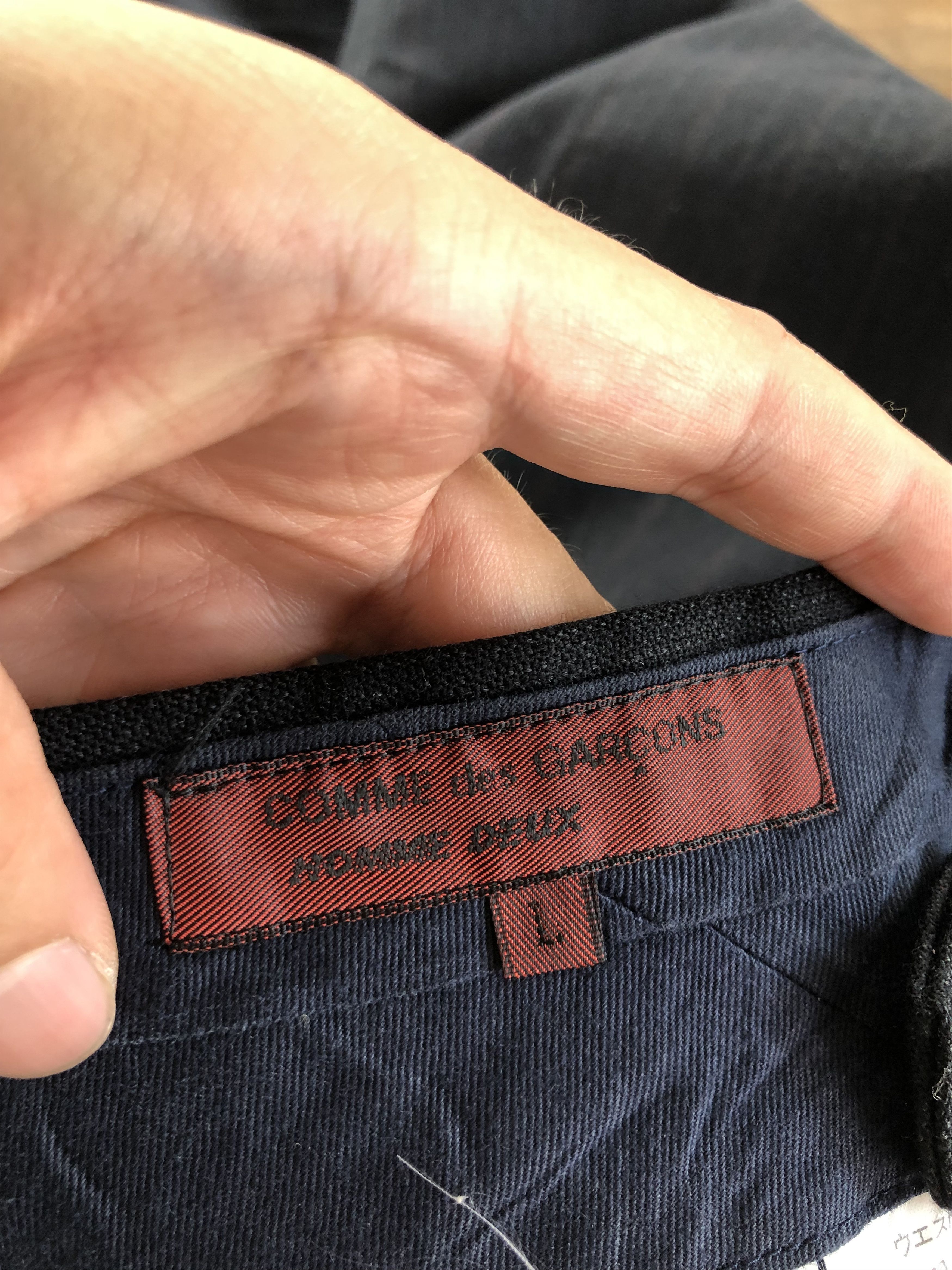 Comme des Garcons RARE🔥VINTAGE 1990 CDG HOME DEUX STRIPE WOOL LAINE PANTS Size US 31 - 10 Thumbnail