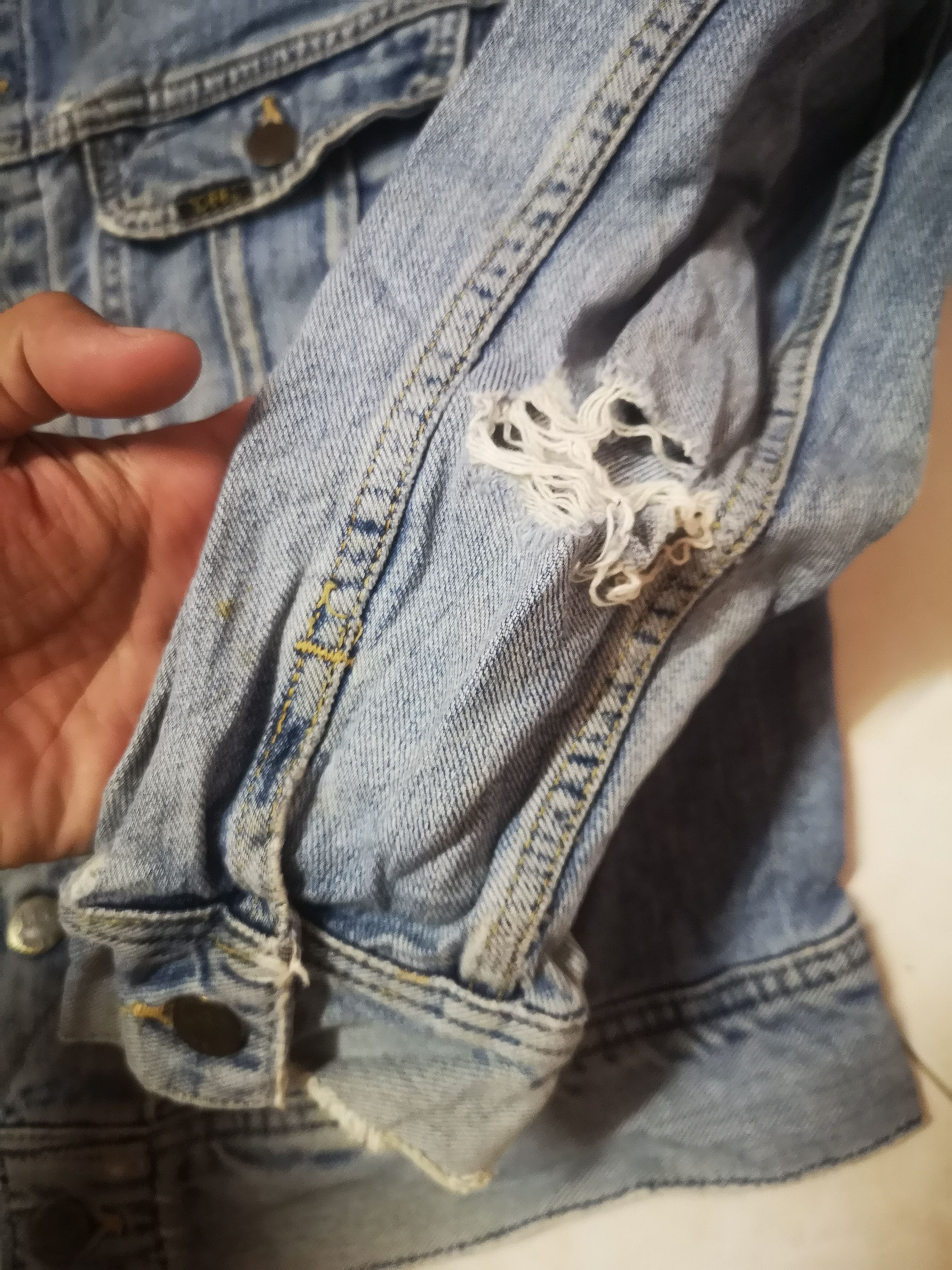 Lee × Vintage Vintage LEE Jacket Left Hand Denim(Distressed) Size US M / EU 48-50 / 2 - 21 Thumbnail