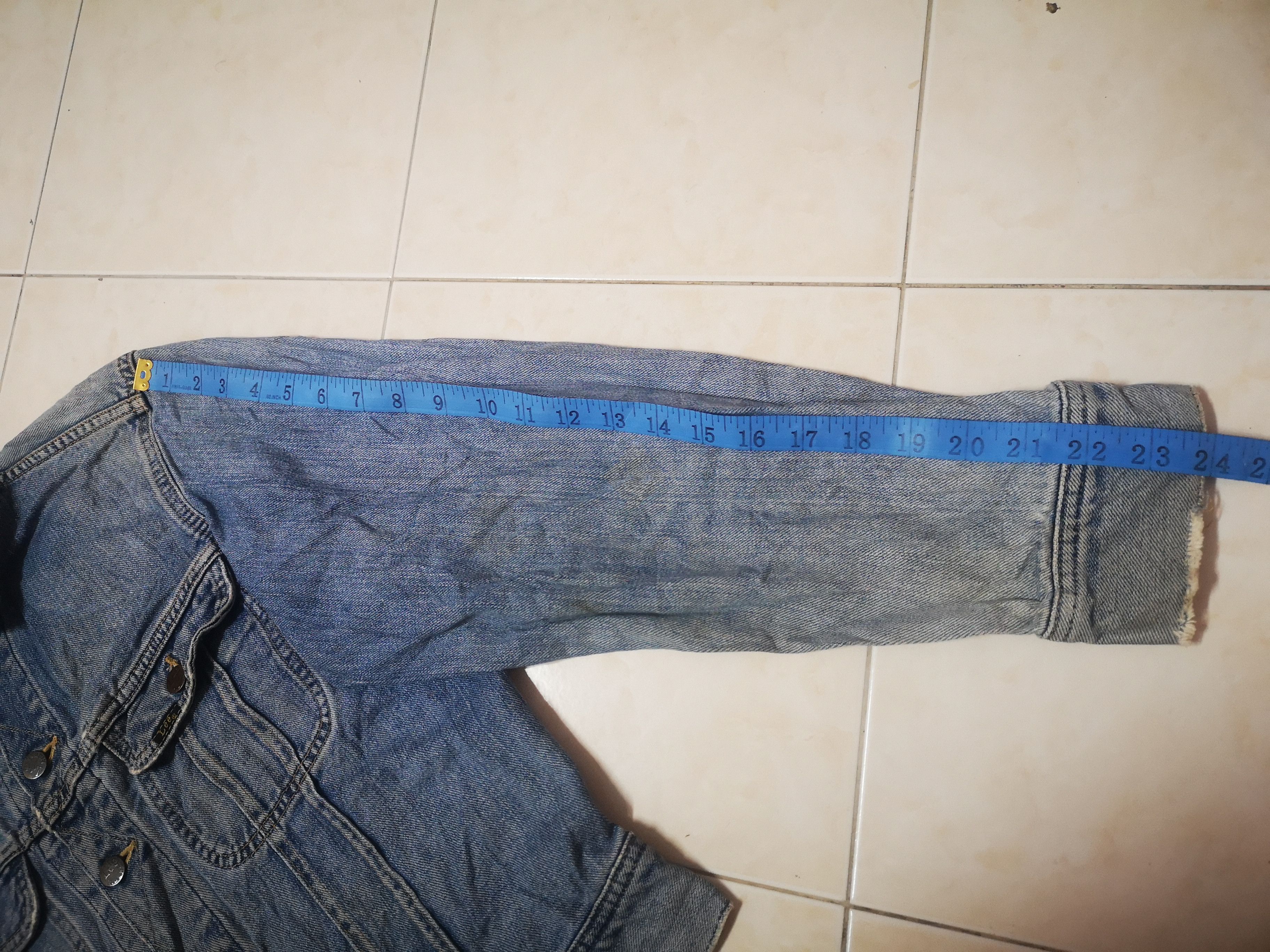 Lee × Vintage Vintage LEE Jacket Left Hand Denim(Distressed) Size US M / EU 48-50 / 2 - 24 Thumbnail