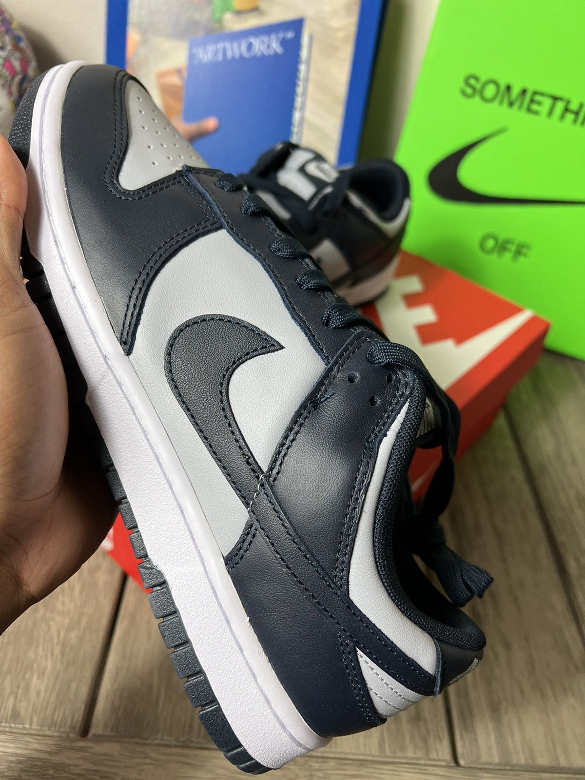 Nike Nike Dunk Low Retro “Georgetown” Size US 9 / EU 42 - 2 Thumbnail
