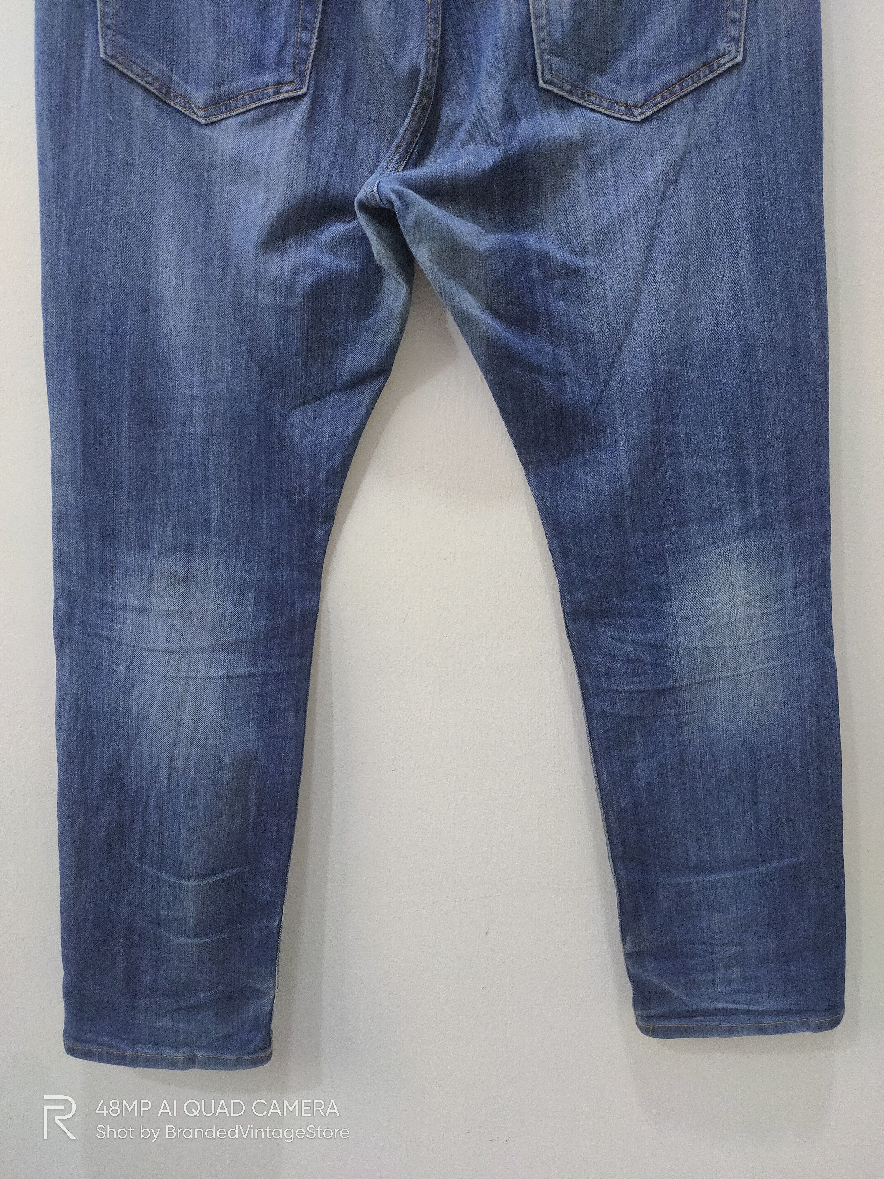 Japanese Brand CLOSSHI Distressed Denim Acid Wash Punk Pattern Biker Jeans Size US 34 / EU 50 - 11 Thumbnail