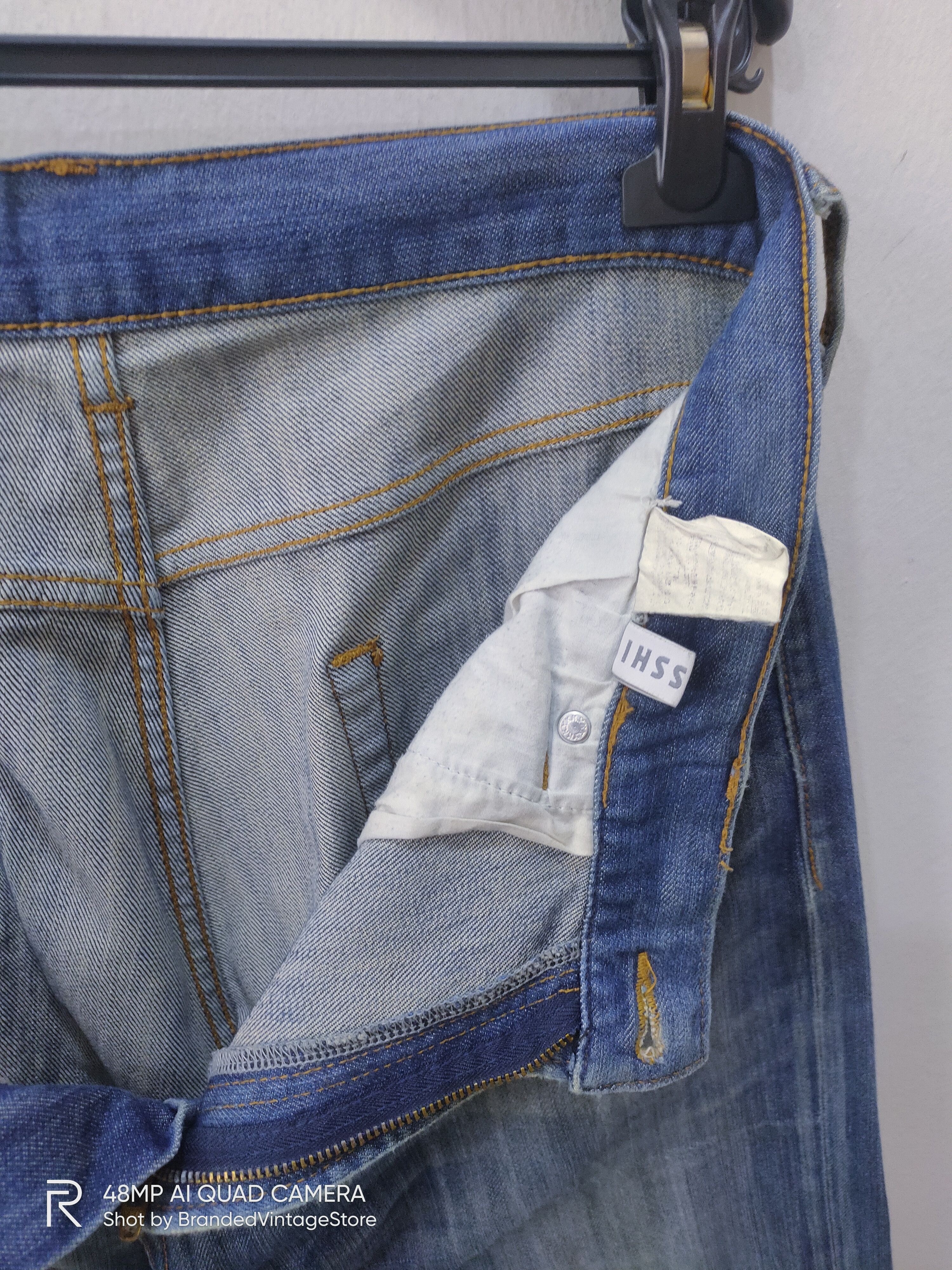 Japanese Brand CLOSSHI Distressed Denim Acid Wash Punk Pattern Biker Jeans Size US 34 / EU 50 - 17 Thumbnail