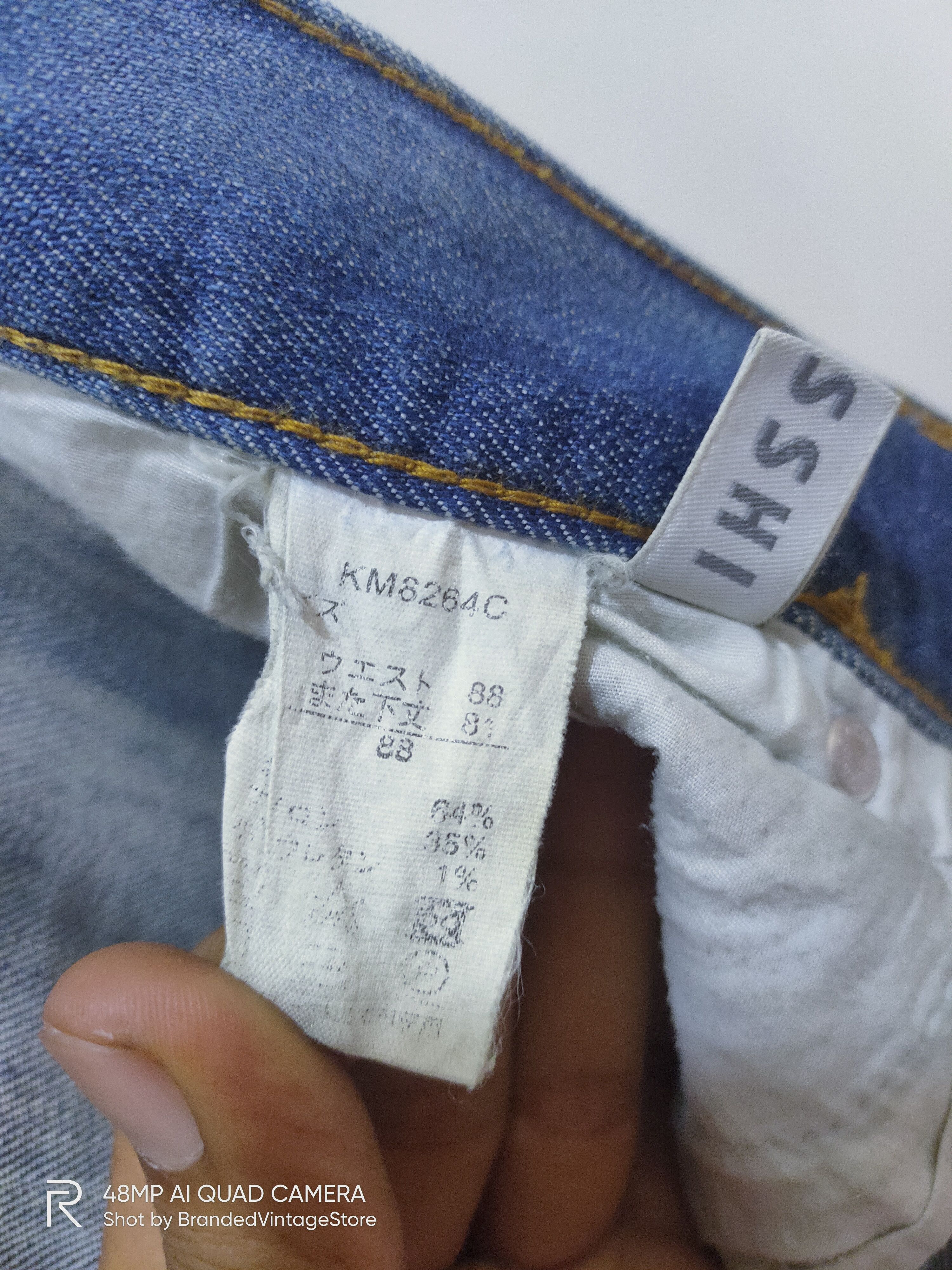 Japanese Brand CLOSSHI Distressed Denim Acid Wash Punk Pattern Biker Jeans Size US 34 / EU 50 - 18 Thumbnail
