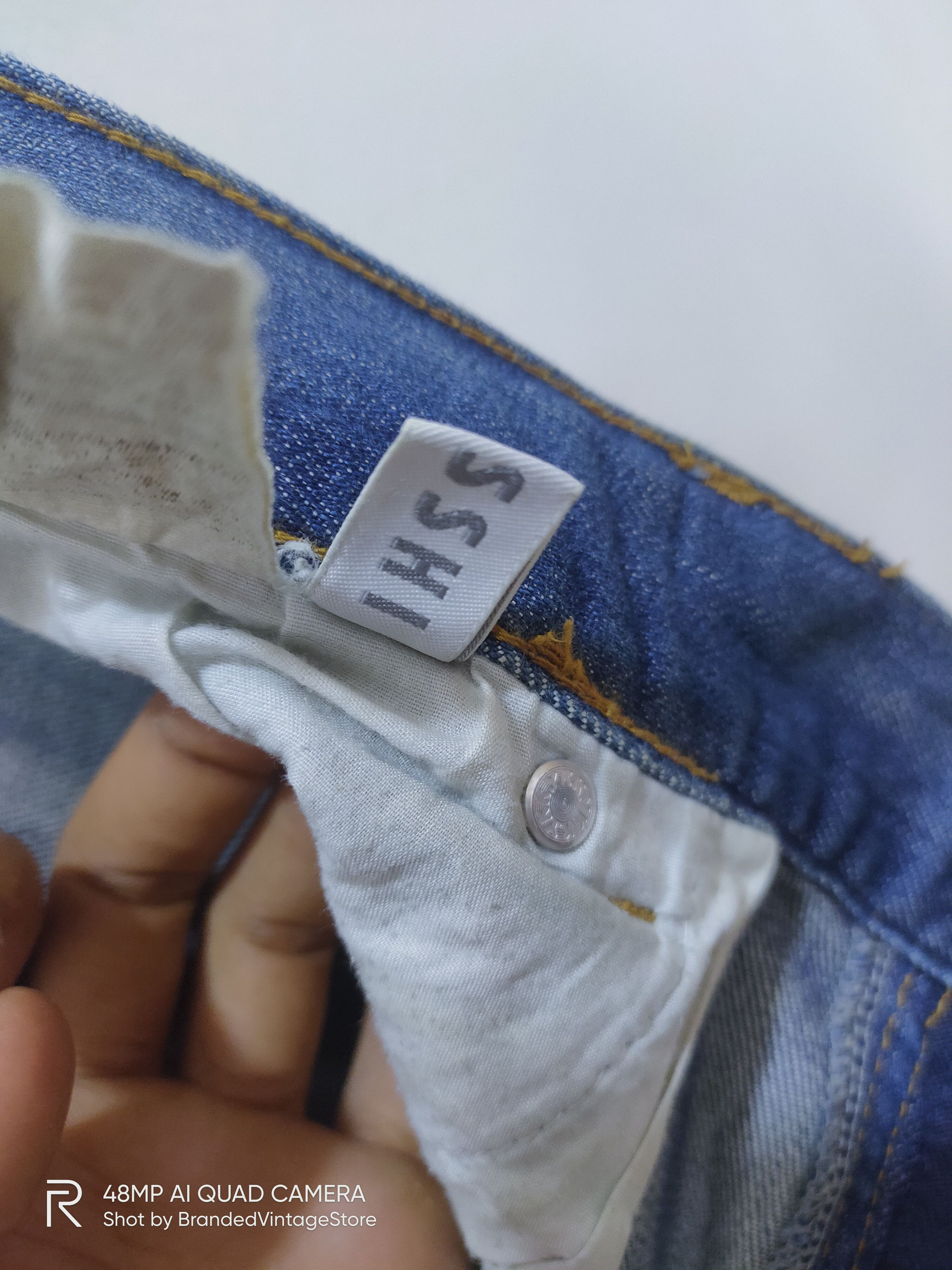 Japanese Brand CLOSSHI Distressed Denim Acid Wash Punk Pattern Biker Jeans Size US 34 / EU 50 - 20 Thumbnail